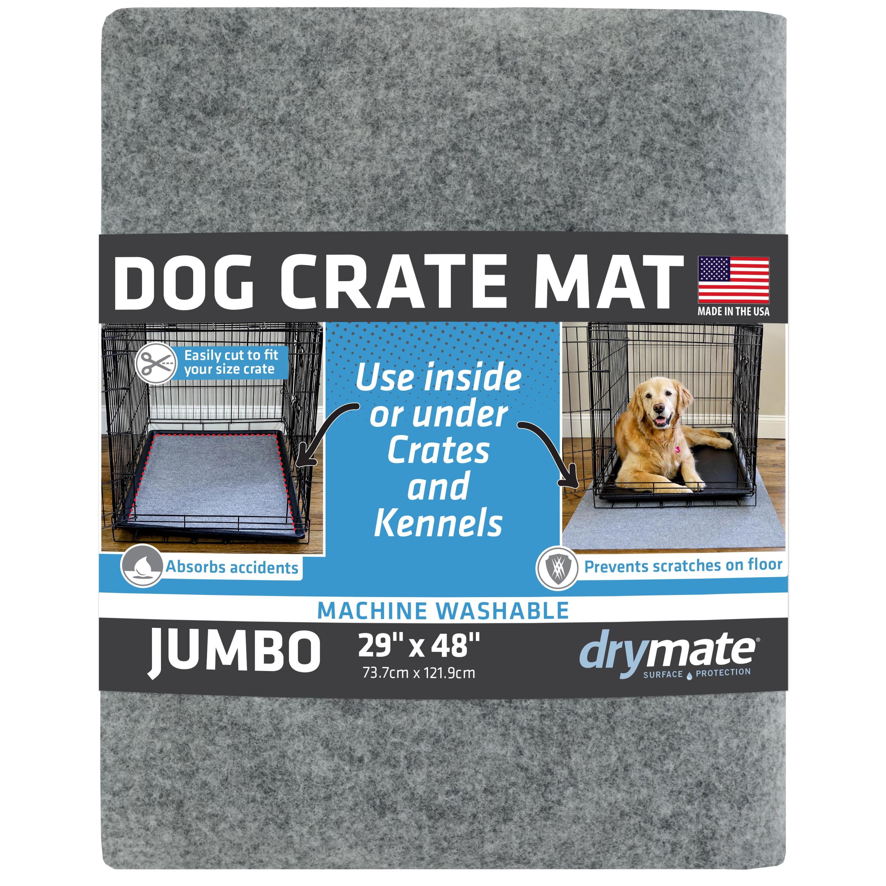 Jumbo Light Grey Dog Crate and Kennel Mat 29"x48"