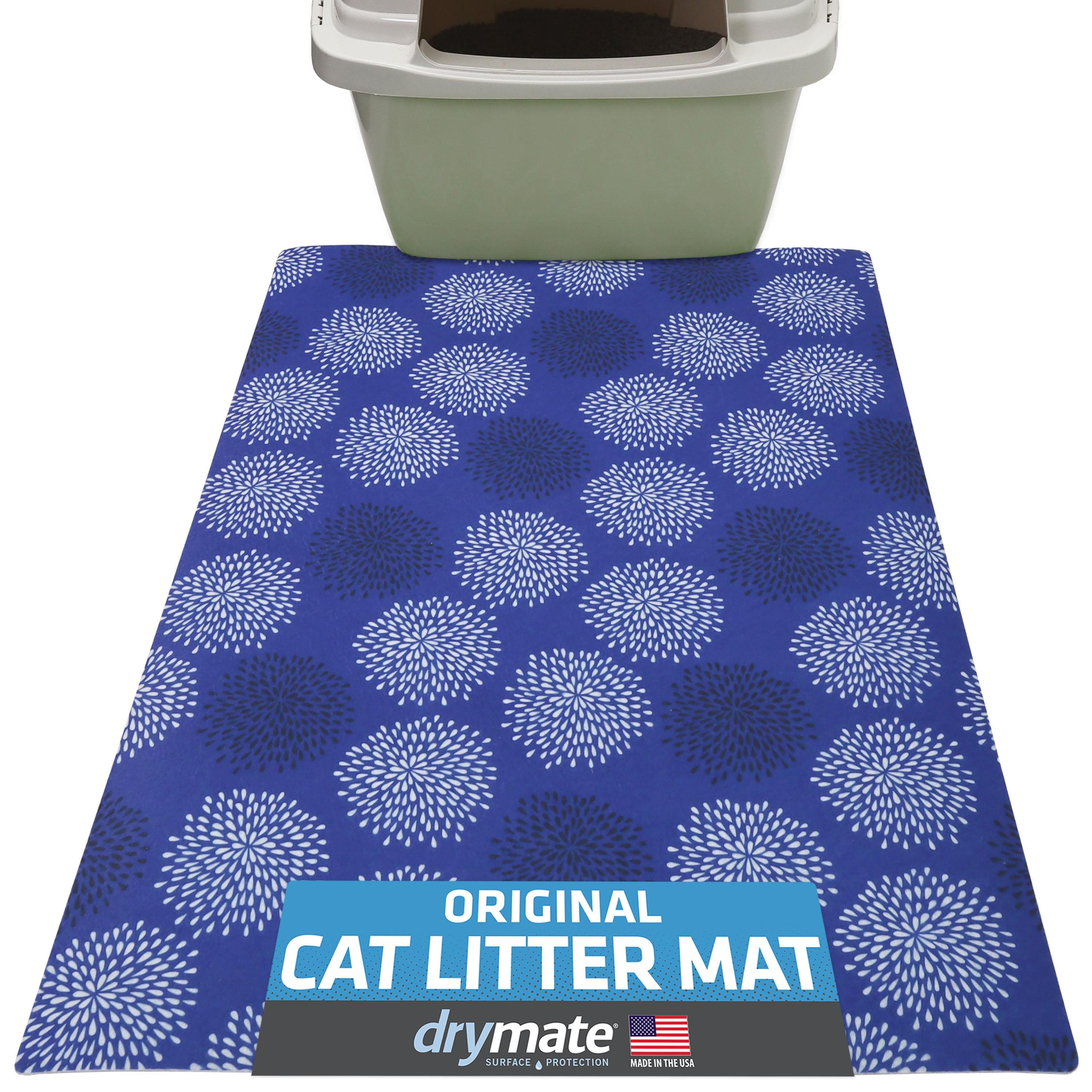 Cat Litter Mat for Litter Box, Protective & Decorative - Absorbent, Waterproof, Machine Washable