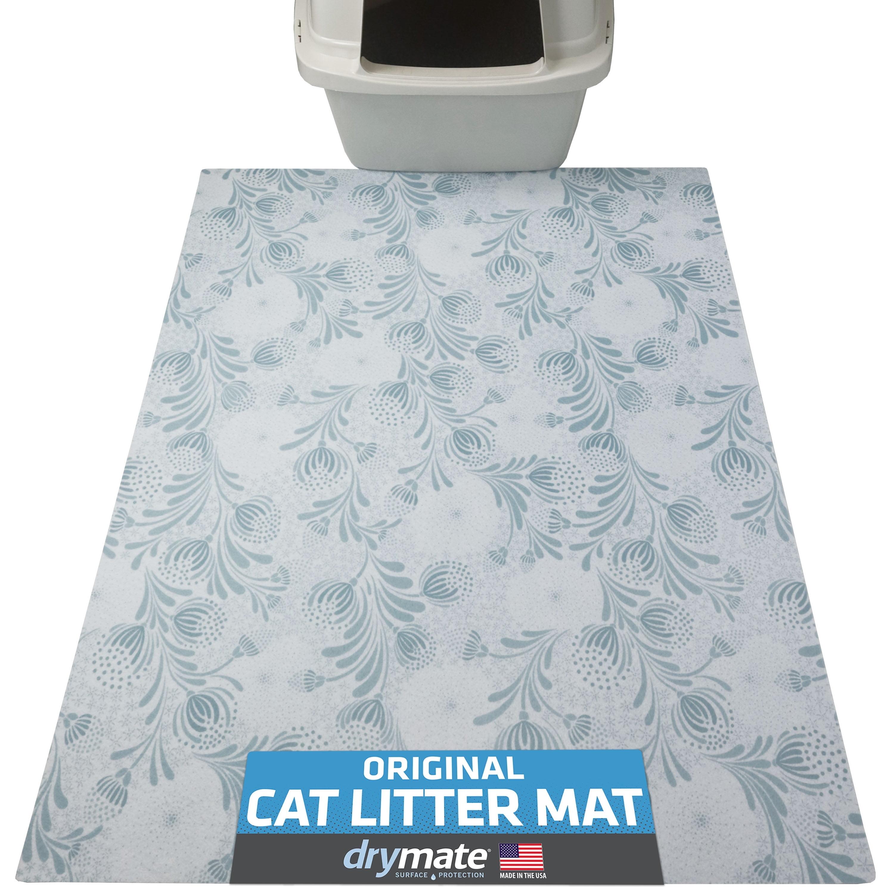 Drymate XL Cat Litter Mat for Litter Box, Protective & Decorative - Absorbent, Waterproof, Machine Washable