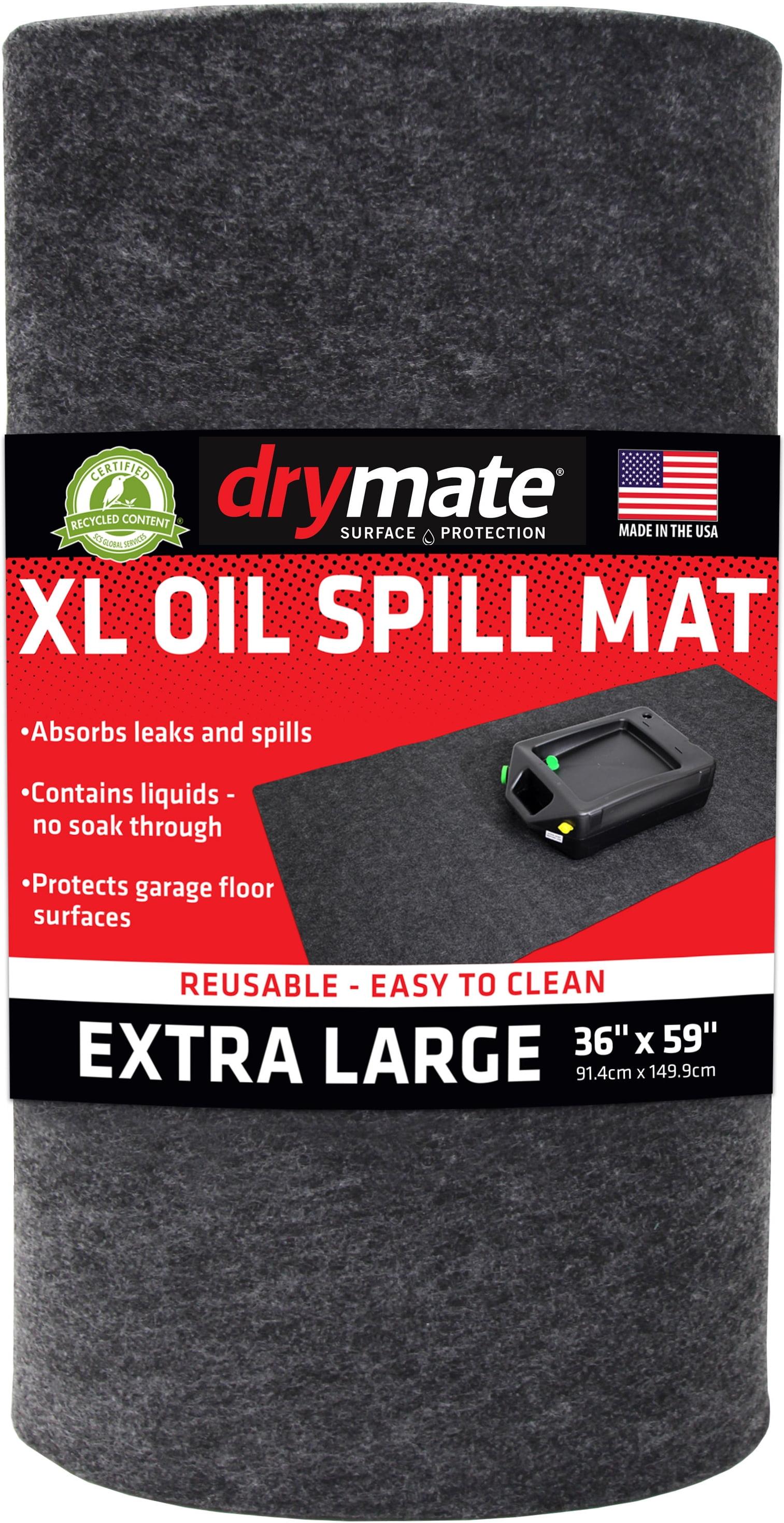 Drymate Oil Spill Mat, Protects Garage Floor, Absorbent, Waterproof, Reusable, Washable