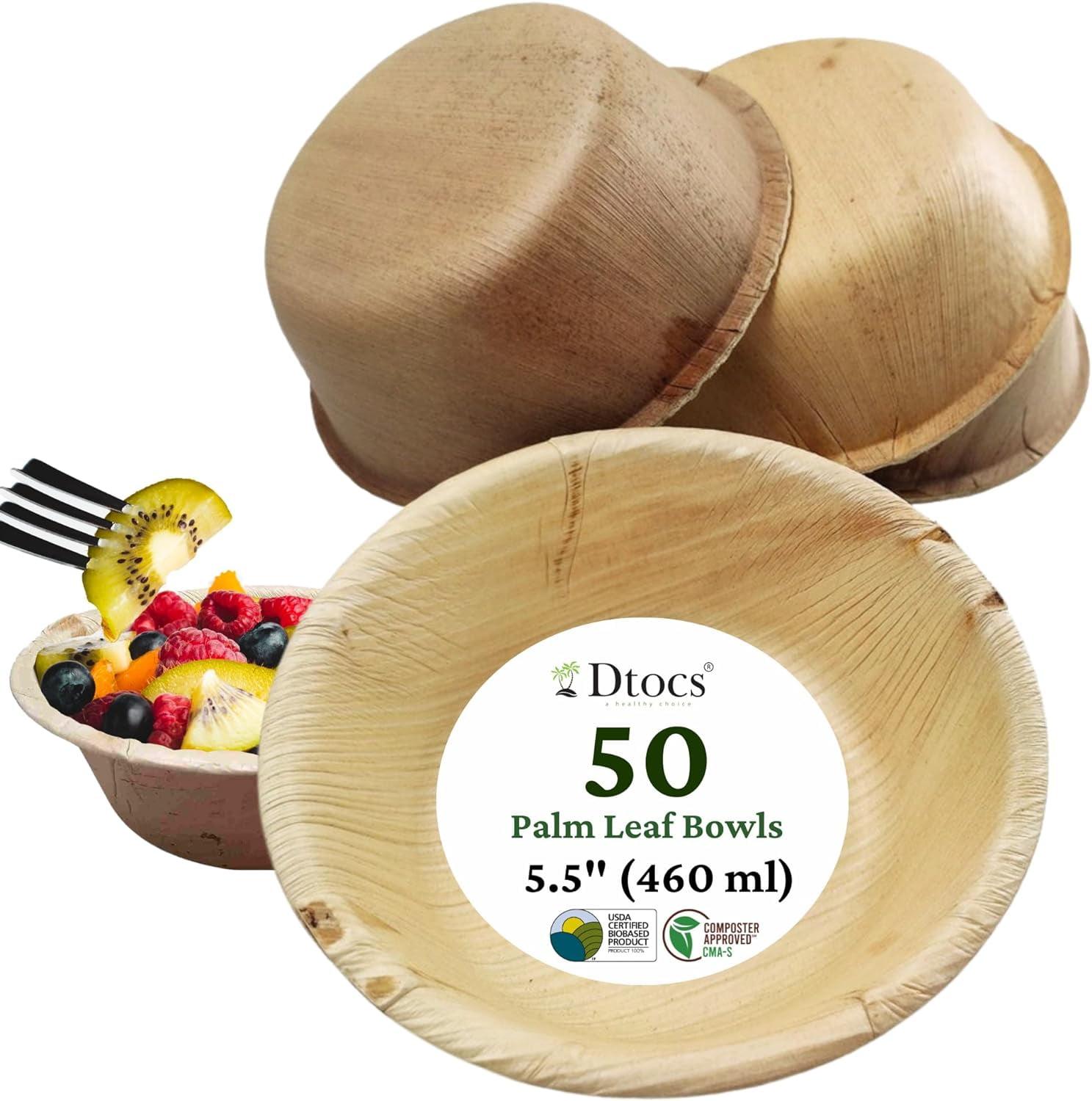 Dtocs 5.5" Palm Leaf Round Bowl (Pack 50) | Wayfair