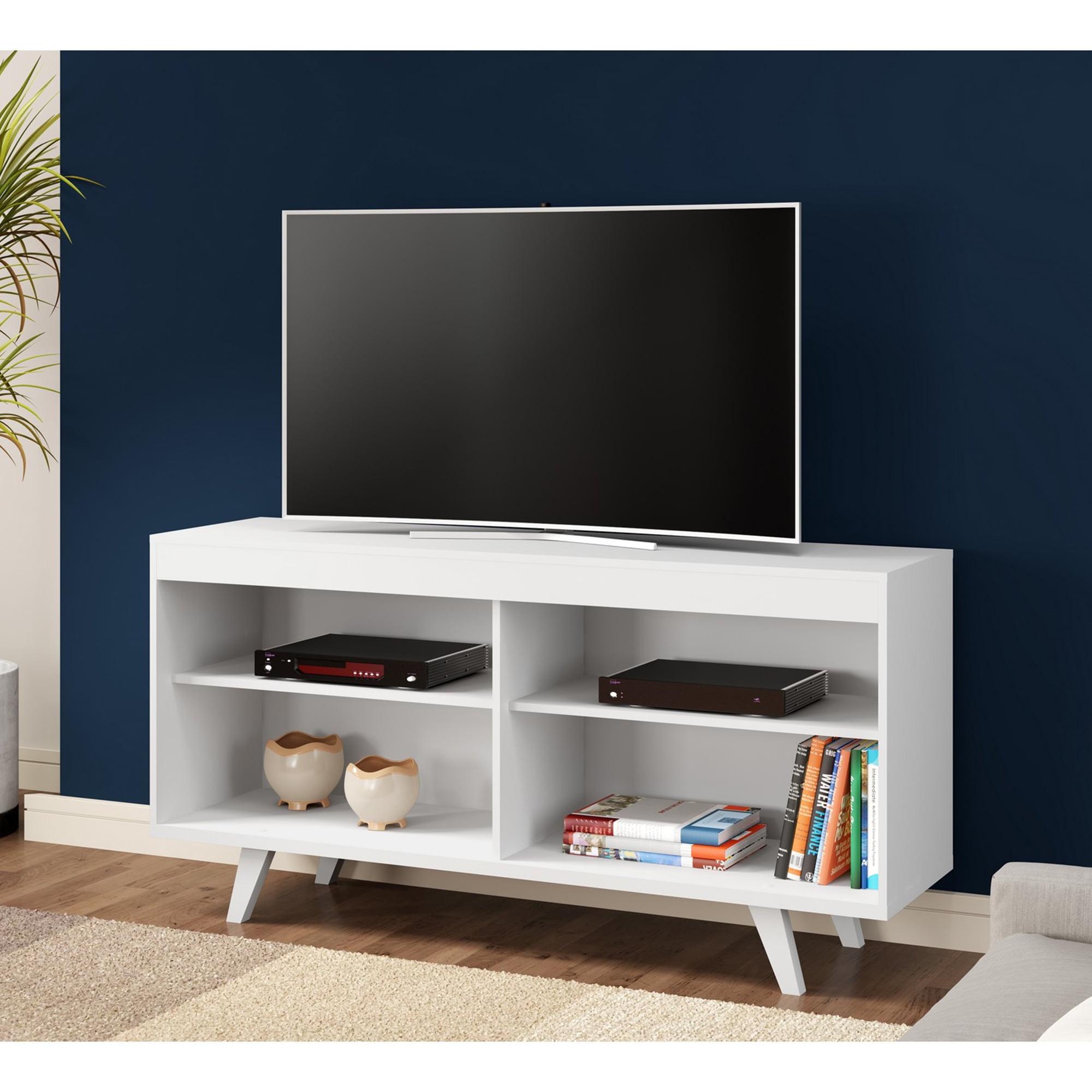 Handcrafted Wood TV Stand for TVs up to 58&#34; White - The Urban Port