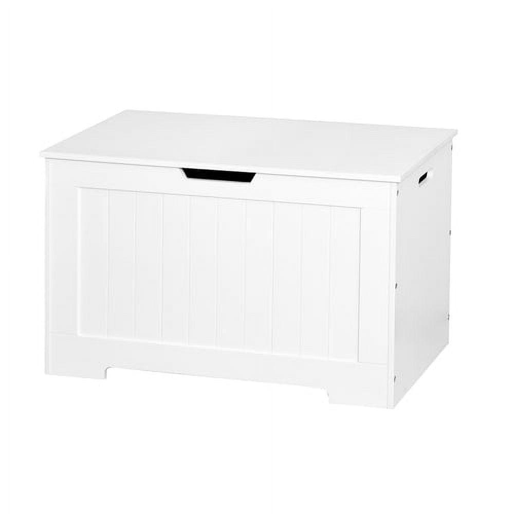 Lumina White Particleboard Storage Bench with Safety Hinge