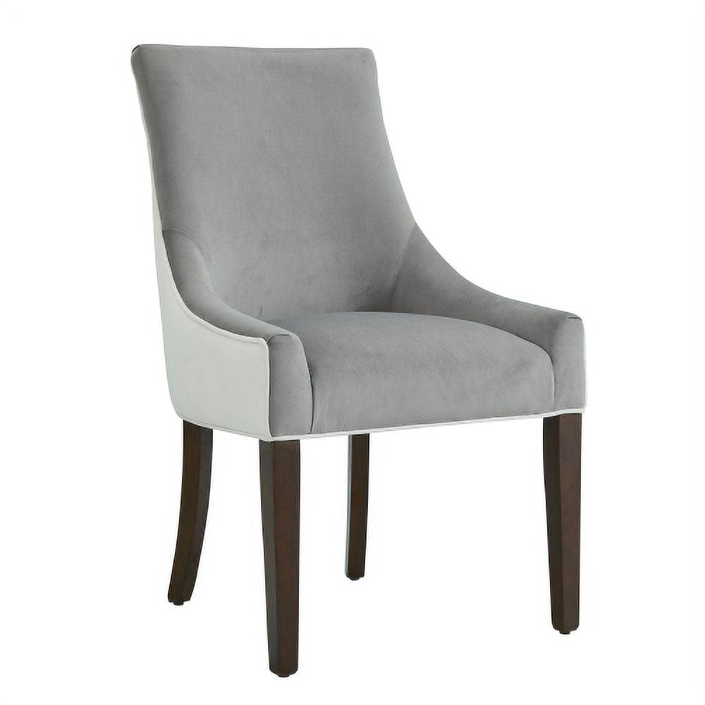 Elegant Transitional Jolie Side Chair with Smoke Gray Upholstery