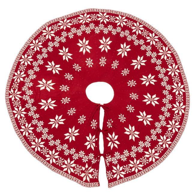 Dual-sided Festive Knit Tree Skirt