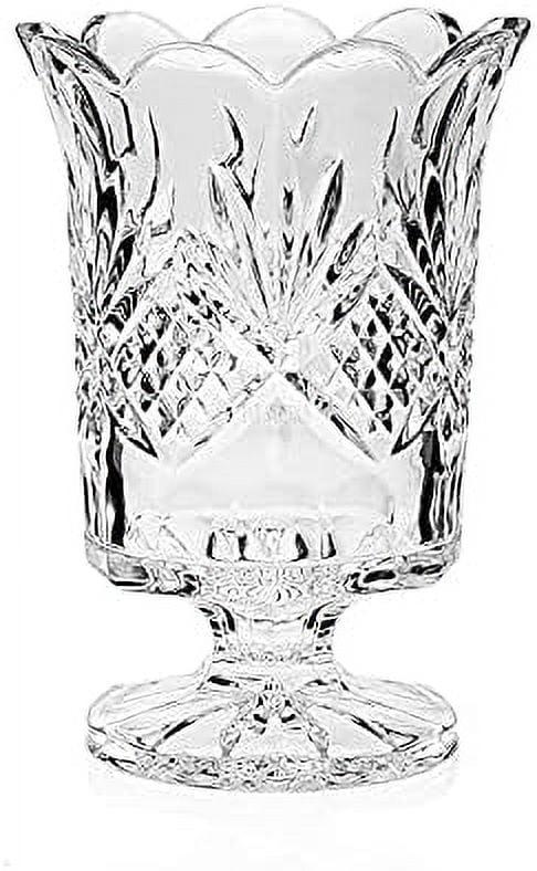 Elegant Crystal Clear Tabletop Hurricane Candle Holder