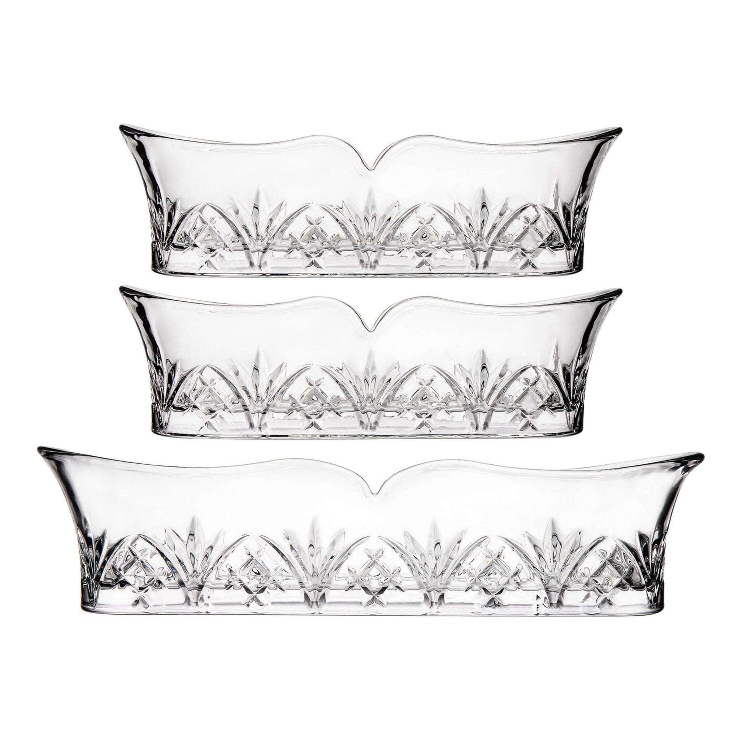 Godinger Silver Art Co Dublin Crystal 3 Piece Flatware Caddy Set (Set of 3)