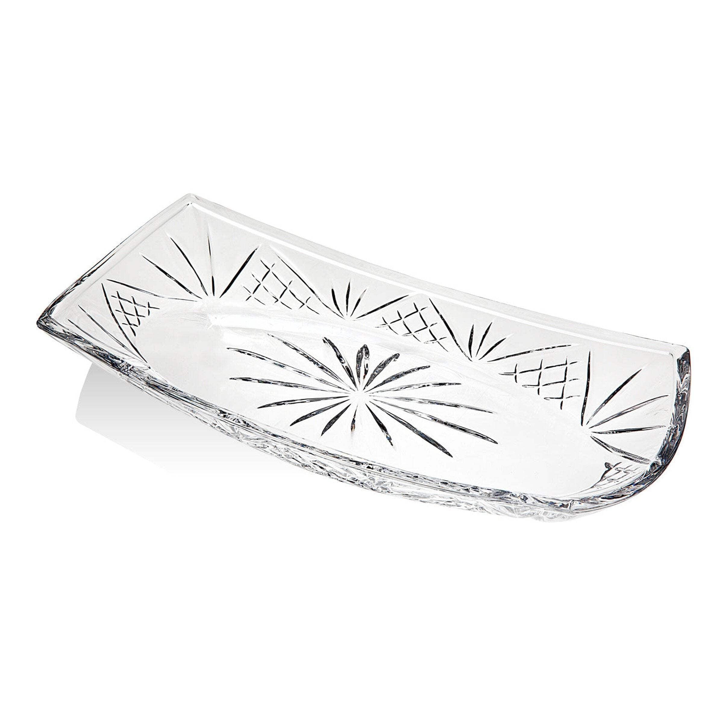 Godinger Dublin Crystal Oval Serving Dish