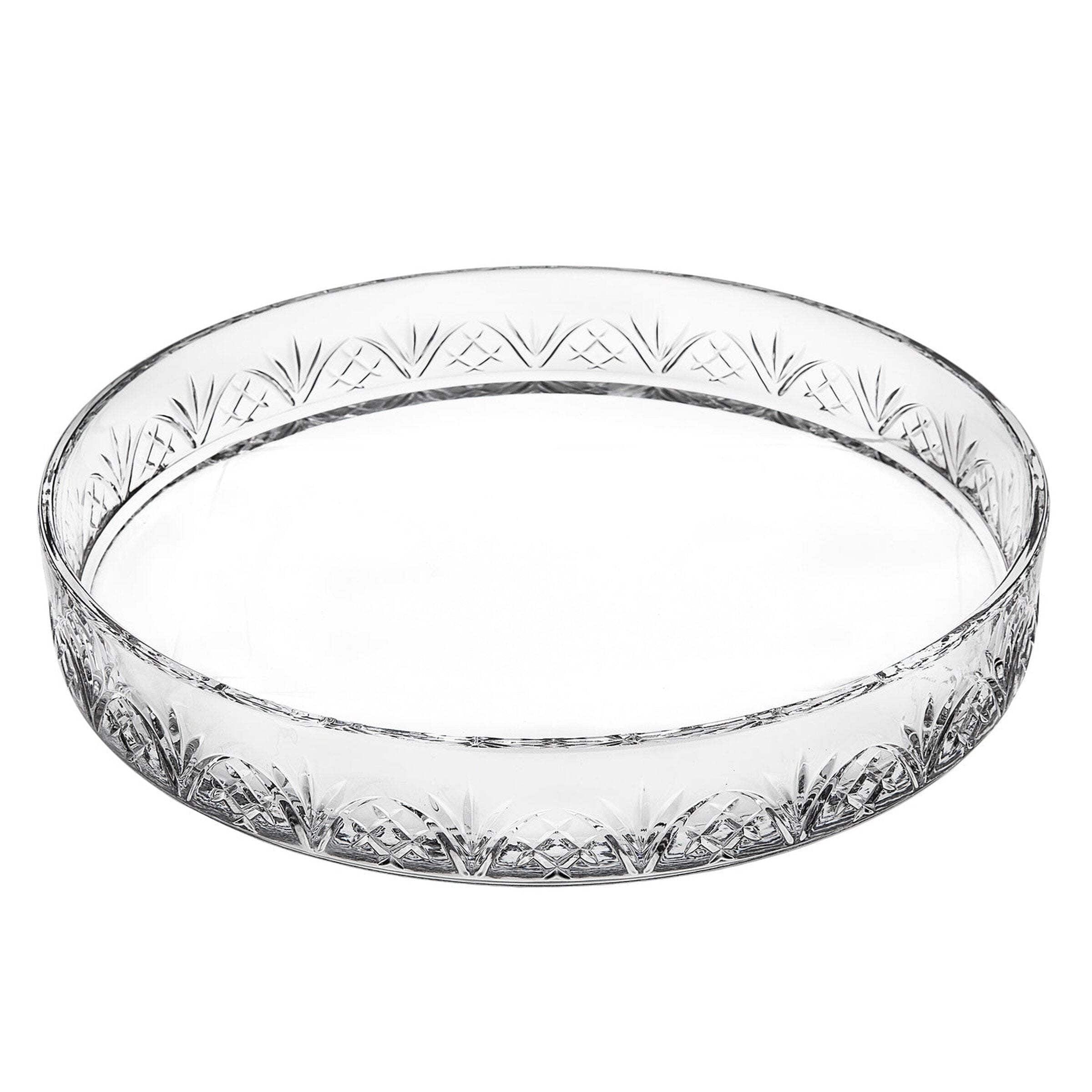 Dublin Crystal Round Tray