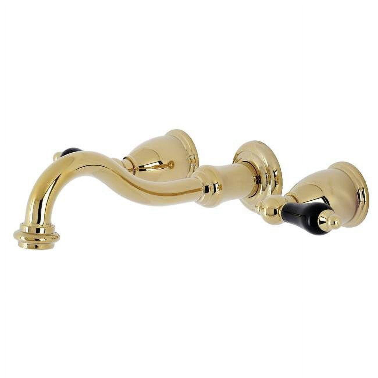 Duchess Elegance Two-Handle Wall Mount Bathroom Faucet in Polished Brass