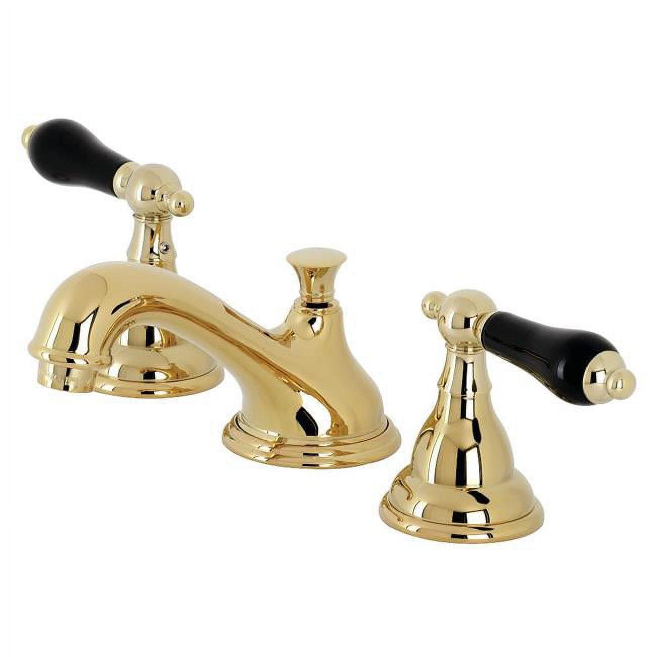 Kingston Brass Duchess Two-Handle 3-Hole Deck Mount Widespread Bathroom Faucet with Brass Pop-Up Drain