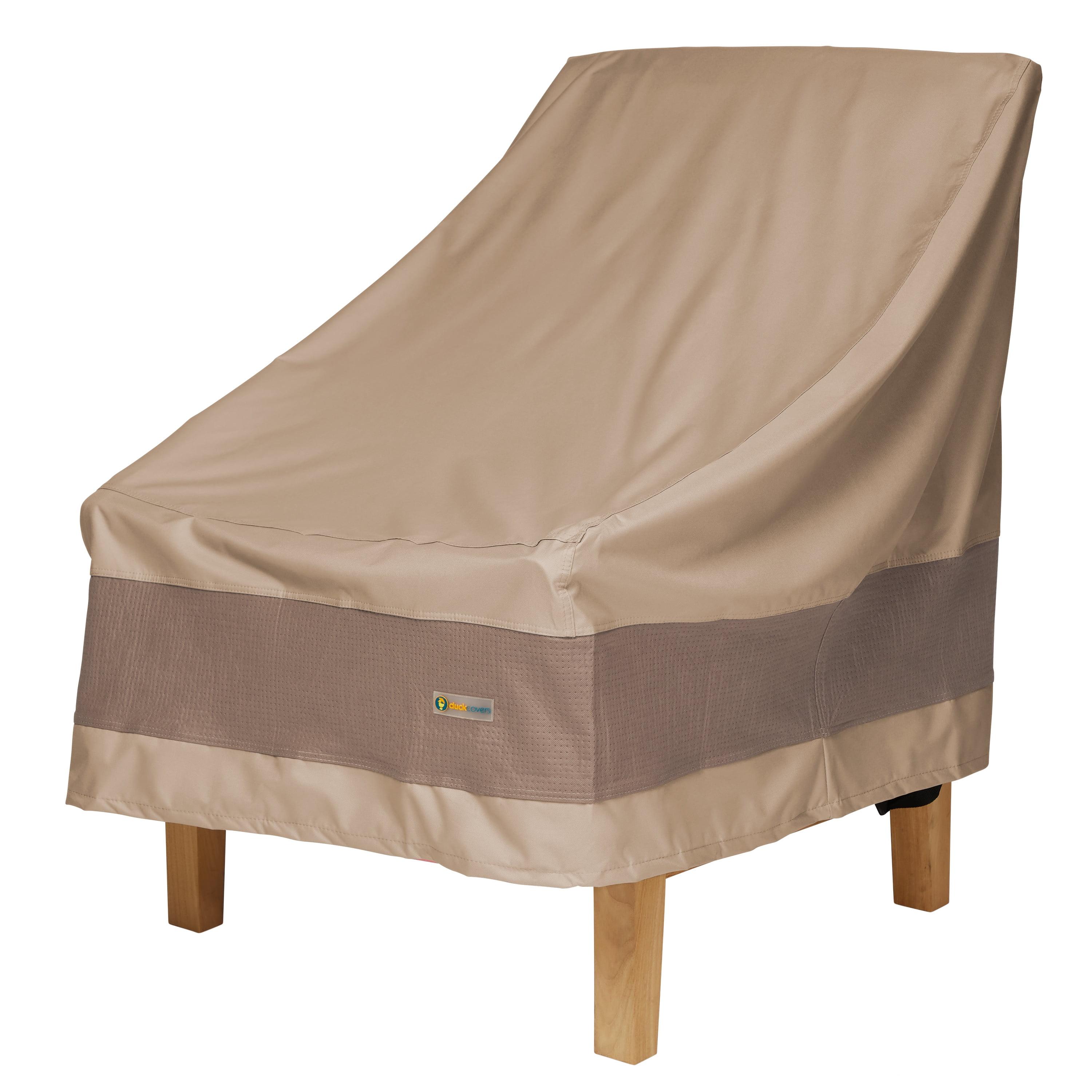 Elegant Waterproof Beige Polyester Patio Chair Cover, 29 Inch