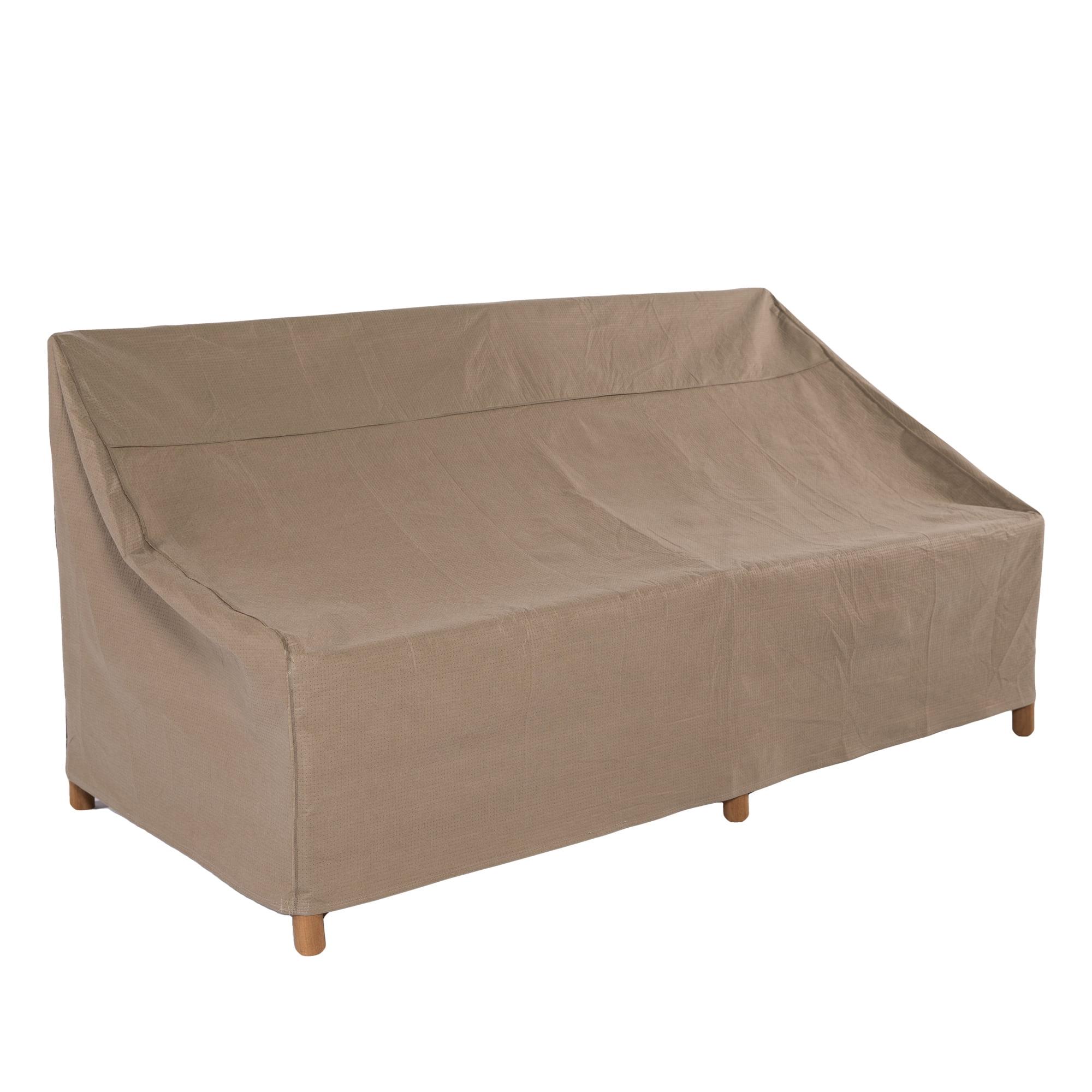 Tan Water-Resistant 87 Inch Patio Sofa Cover