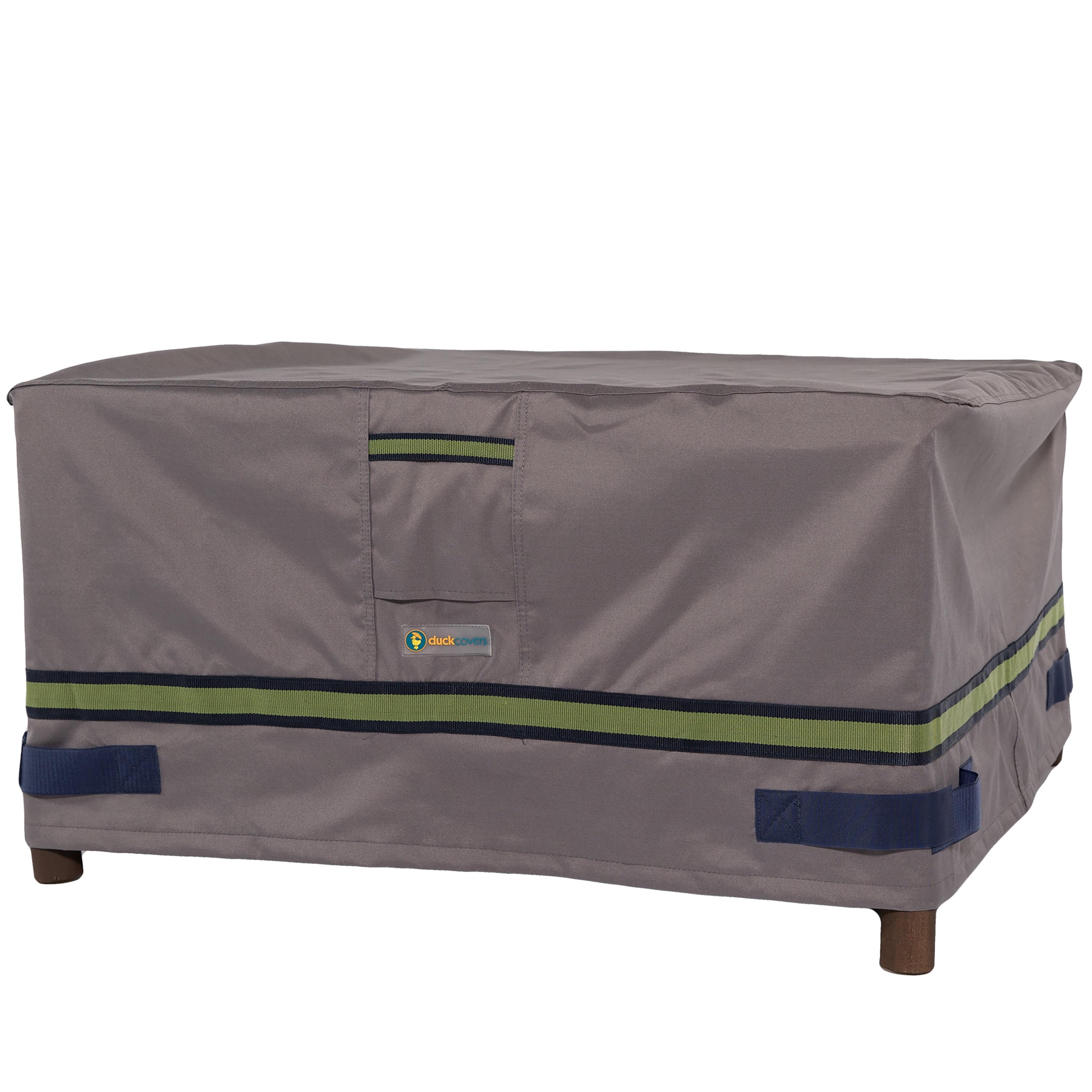 Grey Waterproof 26 Inch Square Patio Ottoman Cover