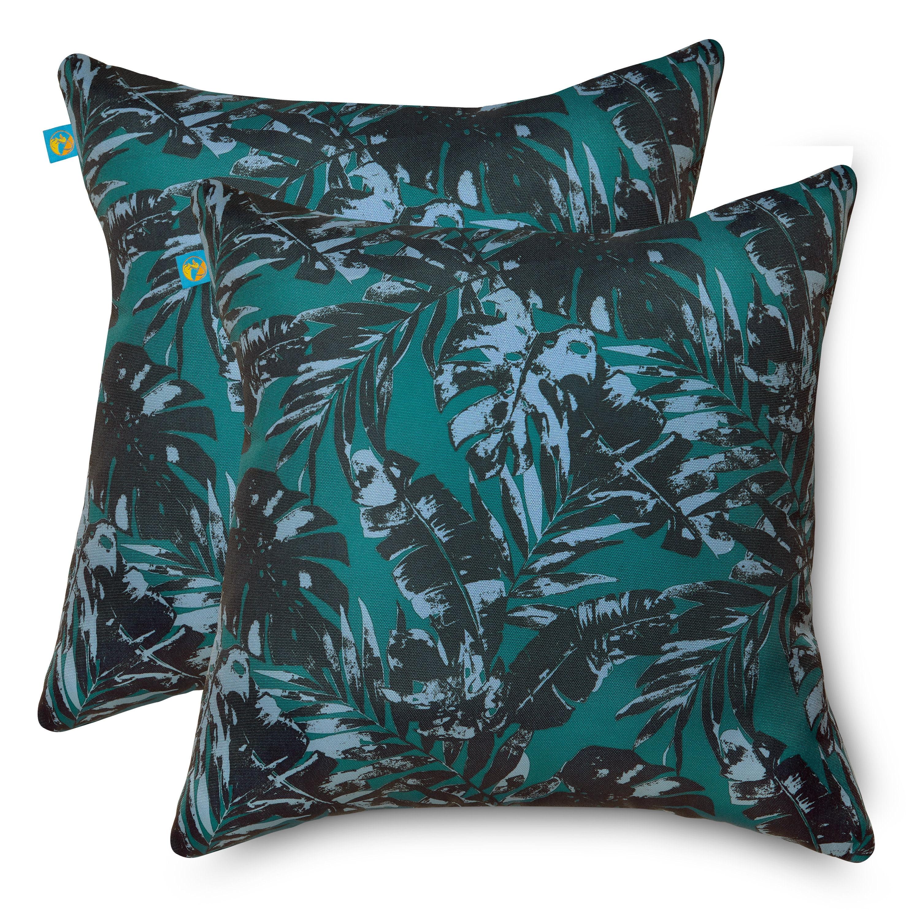 Olympic Forest 18" Square Water-Resistant Accent Pillow Set