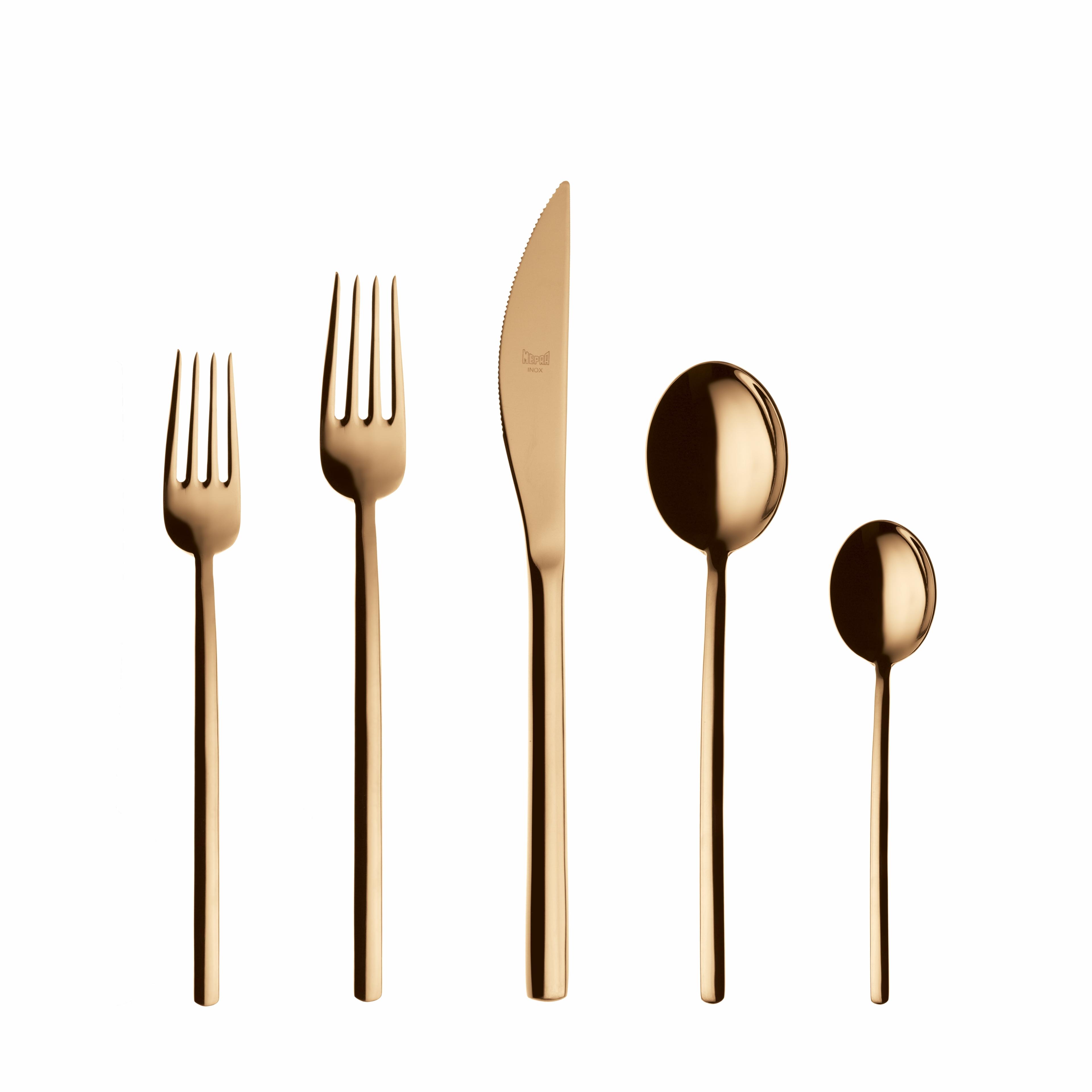 Gold Stainless Steel 20-Piece Flatware Set