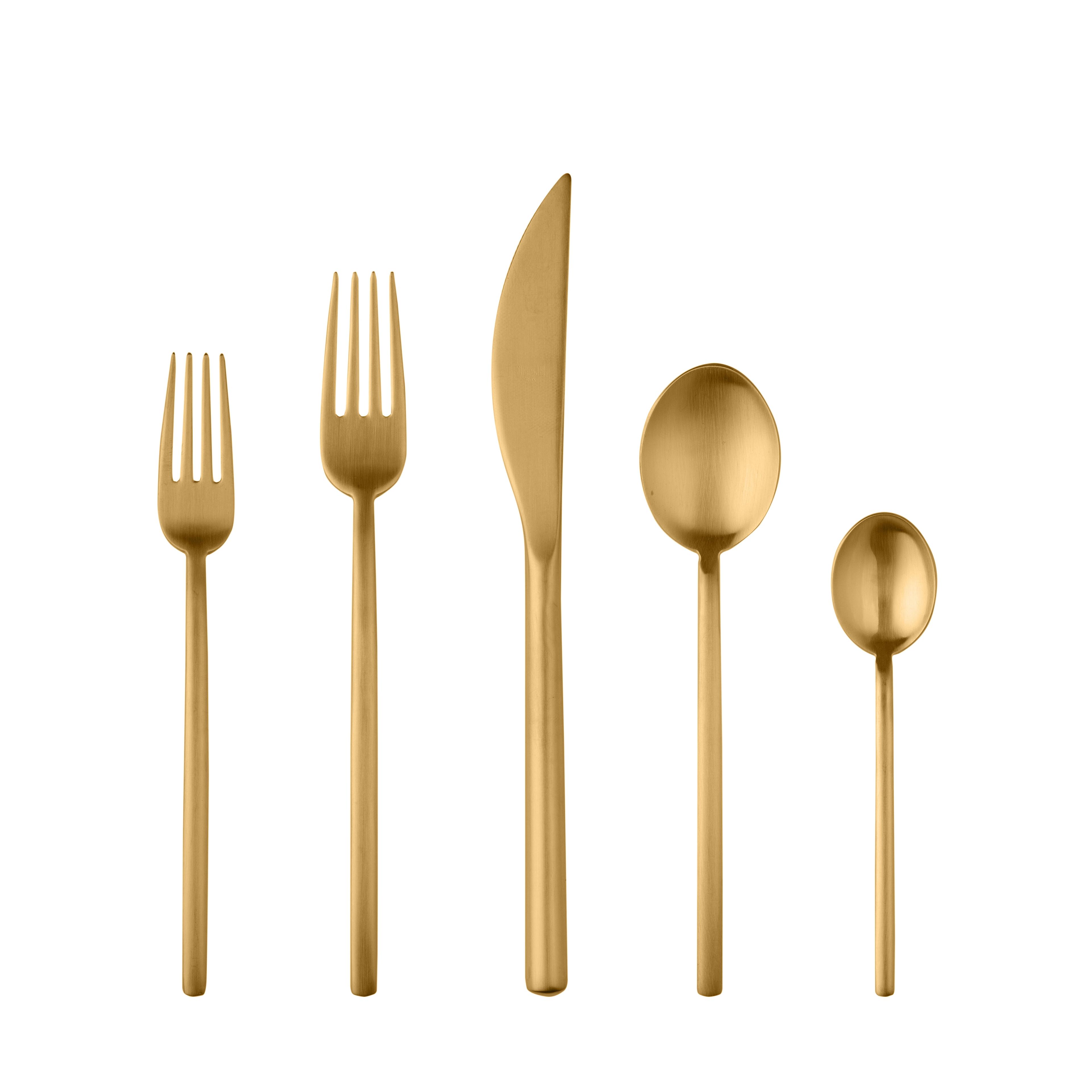 Gold Stainless Steel 20-Piece Flatware Set