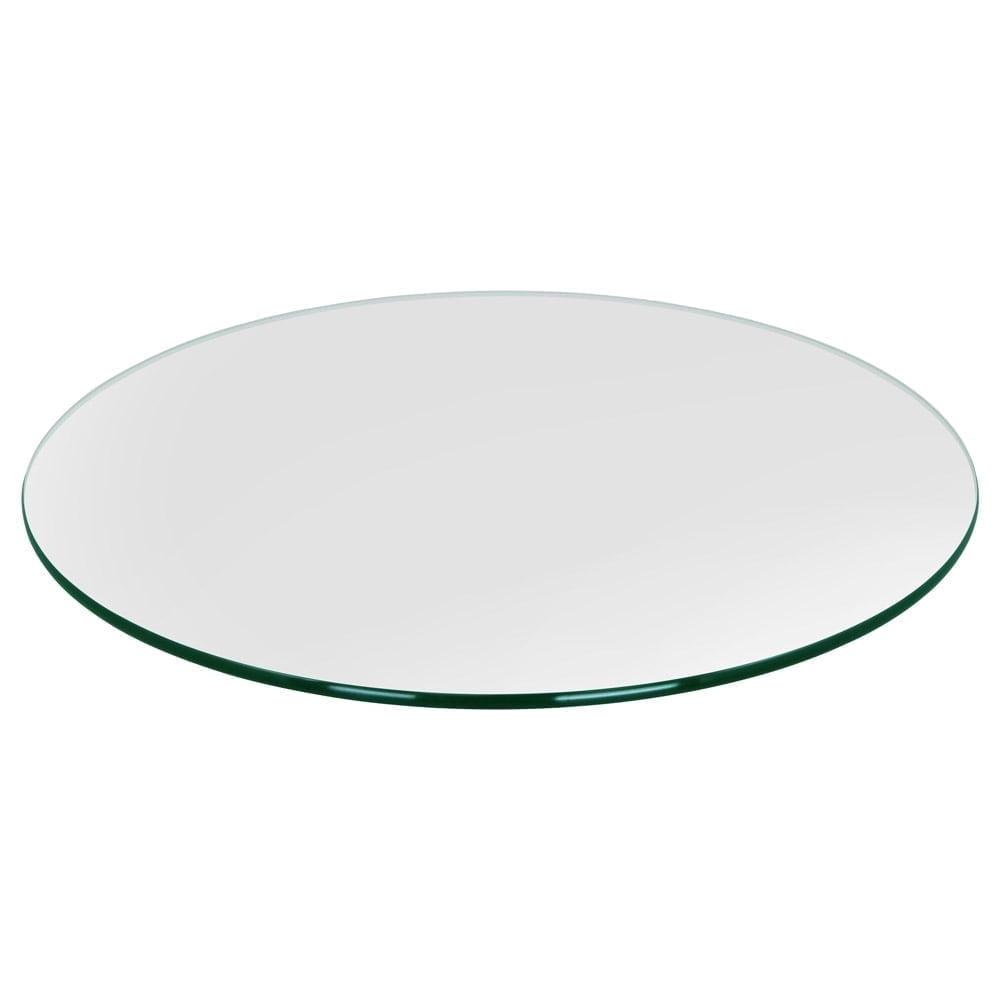 Dulles Glass 20" Round Table Top 3/8" Thick, Pencil Polished Tempered Glass for Indoor Dining or Outdoor Patio, 11 Pounds