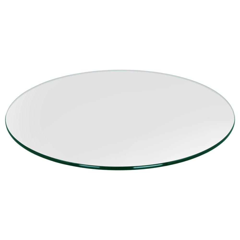 Dulles Glass 20" Round Table Top 3/8" Thick, Pencil Polished Tempered Glass for Indoor Dining or Outdoor Patio, 11 Pounds