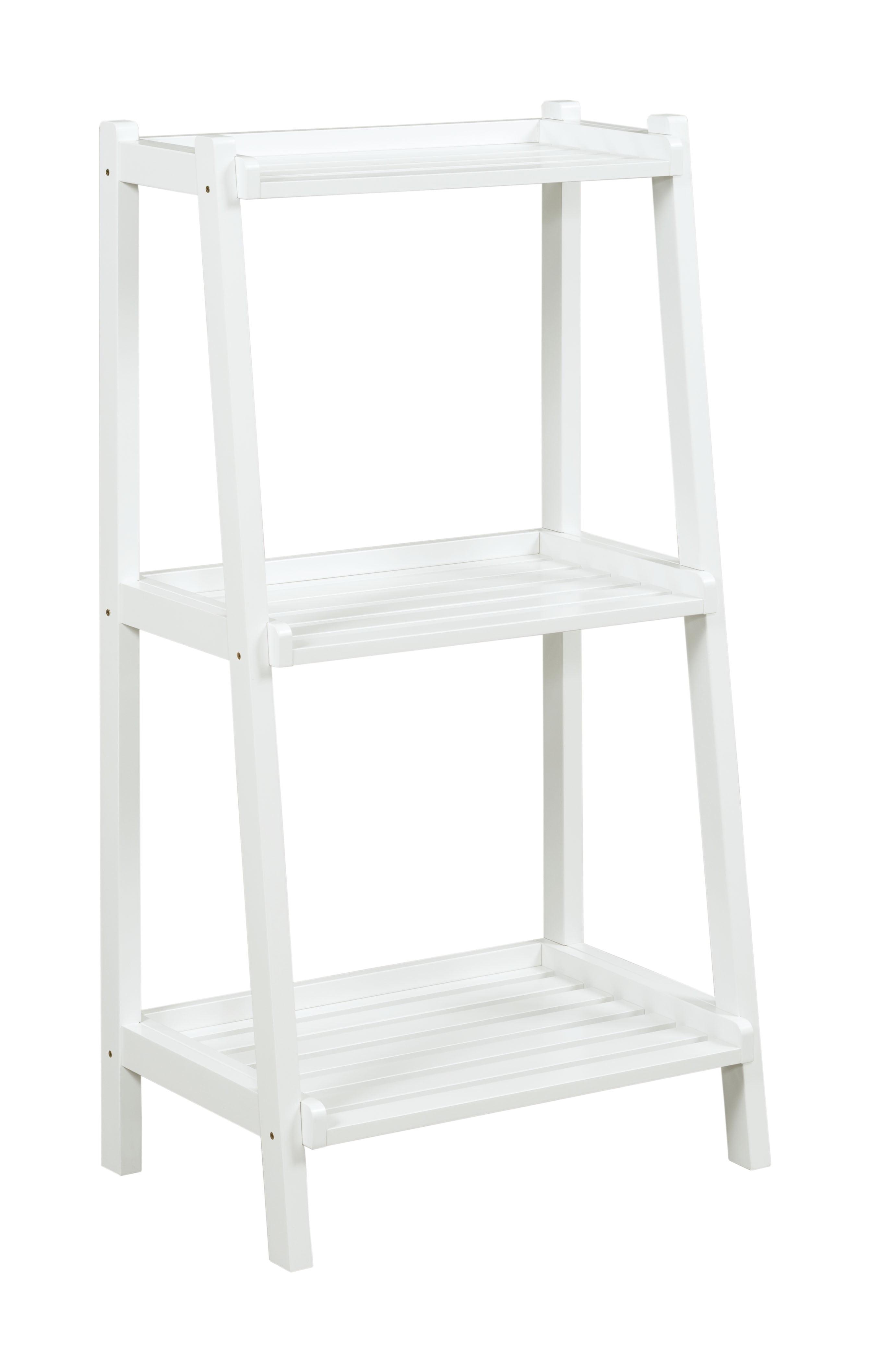 Birchwood Transitional 3-Tier White Ladder Bookshelf