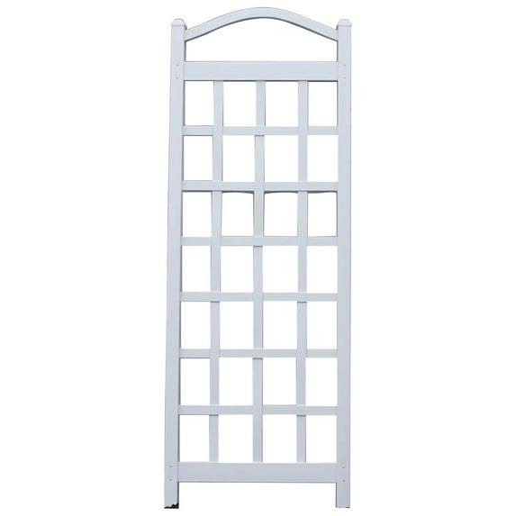 Dura-Trel Inc Dura-Trel Cambridge 28 x 75 Inch PVC Vinyl Outdoor Garden Patio Trellis