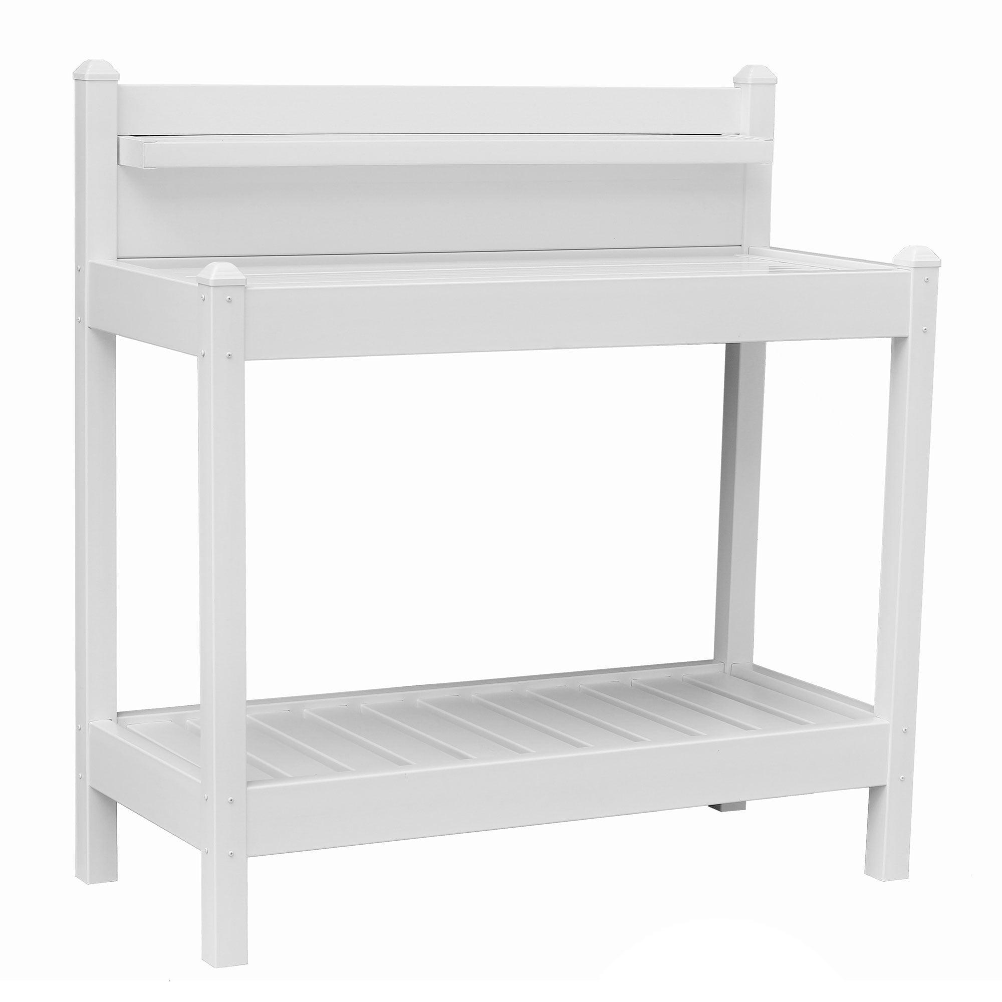 Dura-Trel Outdoor Gardening Heavy Duty PVC Vinyl Greenfield Potting Bench