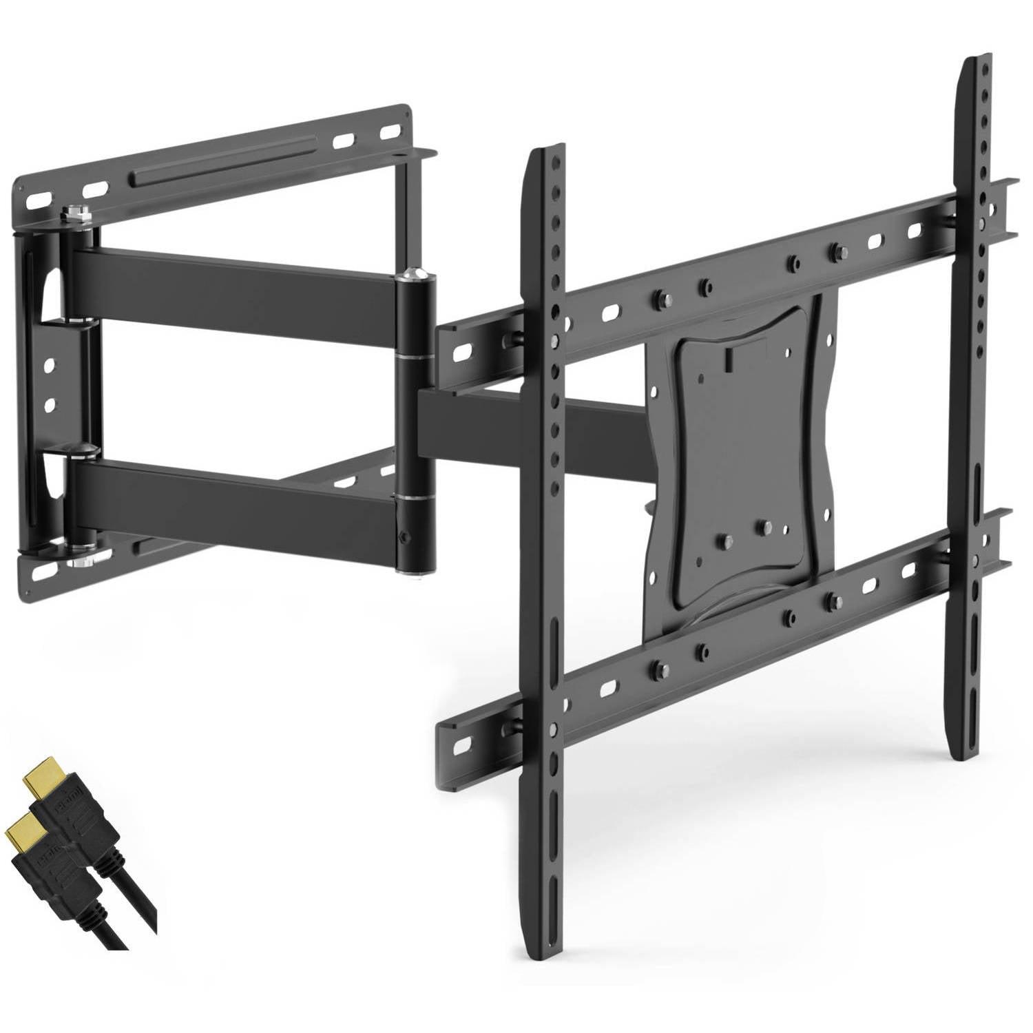 Full-Motion Black Steel Articulating Wall Mount for 19" to 84" TVs