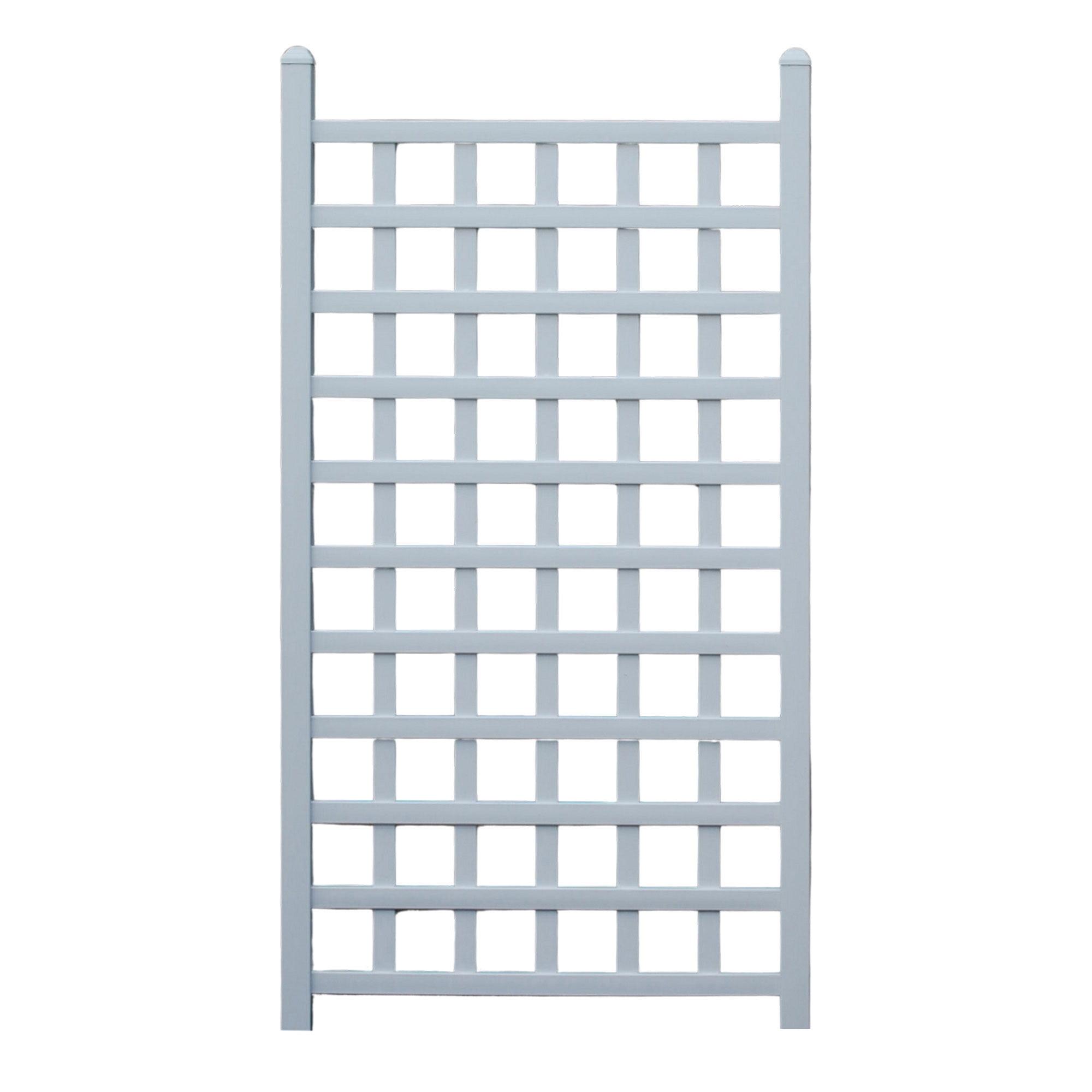 Dura-Trel Country Garden 35"x66"Indoor/Outdoor Garden Trellis Plant Support for Vines & Climbing Plants, Flowers, & Vegetables w/Ground Anchors, White