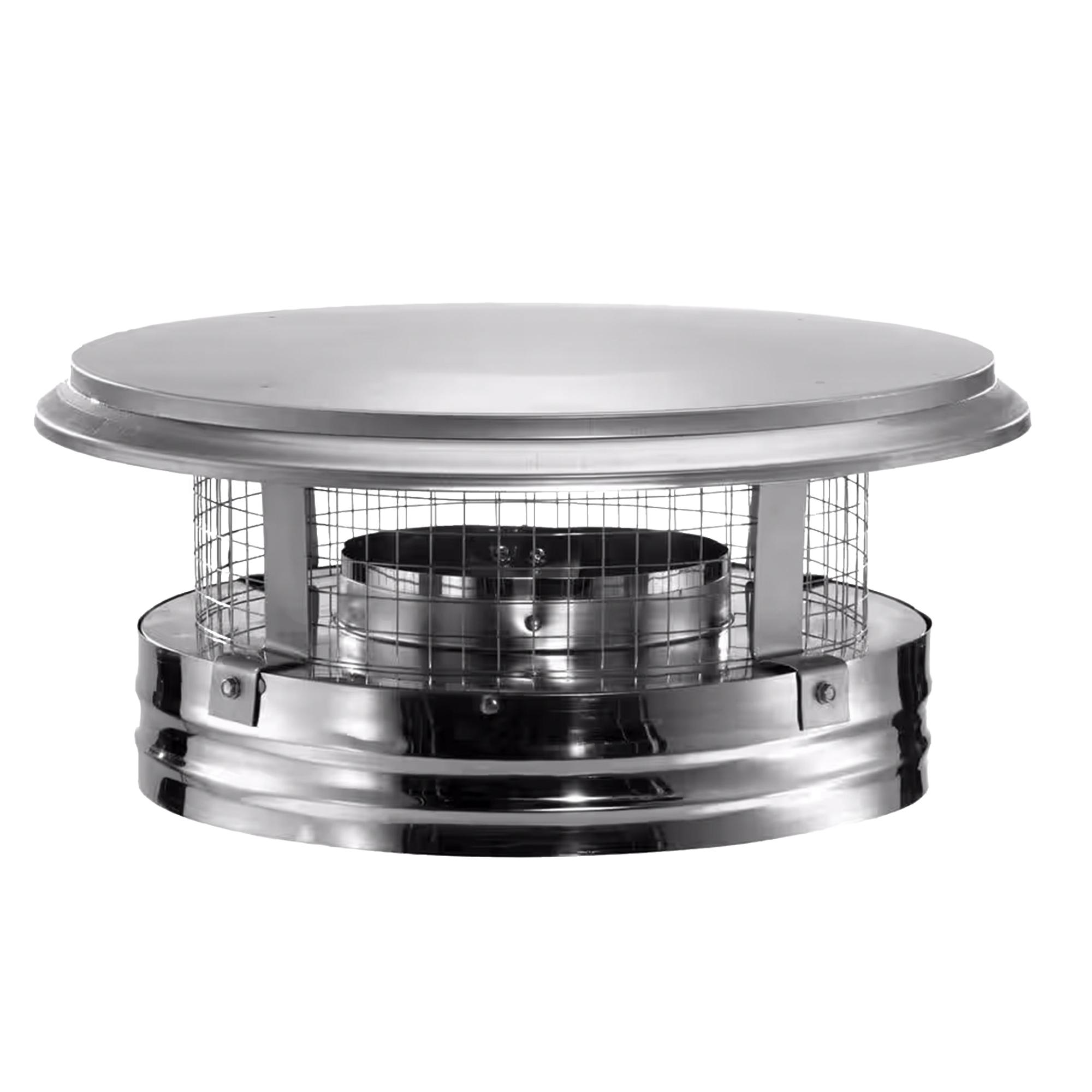 DuraVent DuraPlus 6DP-VC 6-Inch Stainless Steel Round Chimney Cap with Removable Screws, Resists Corrosion, Boosts Efficiency, Silver