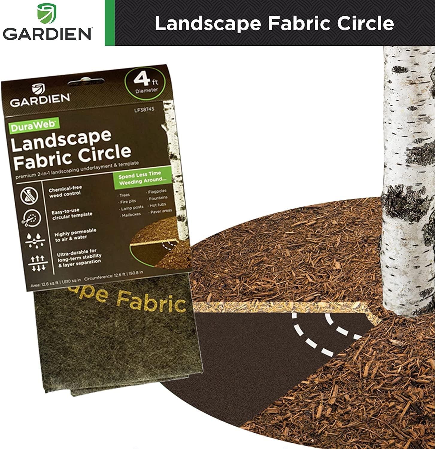 DuraWeb™ Ultimate Non-Woven Polypropylene 4ft. Weed Control, Landscape Fabric Circle