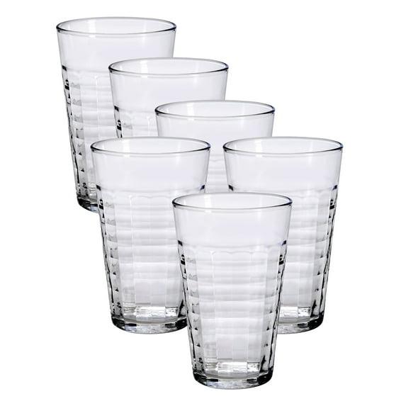 Duralex Prisme Clear Tumbler, Made in France, Set of 6, 17.625 ounce