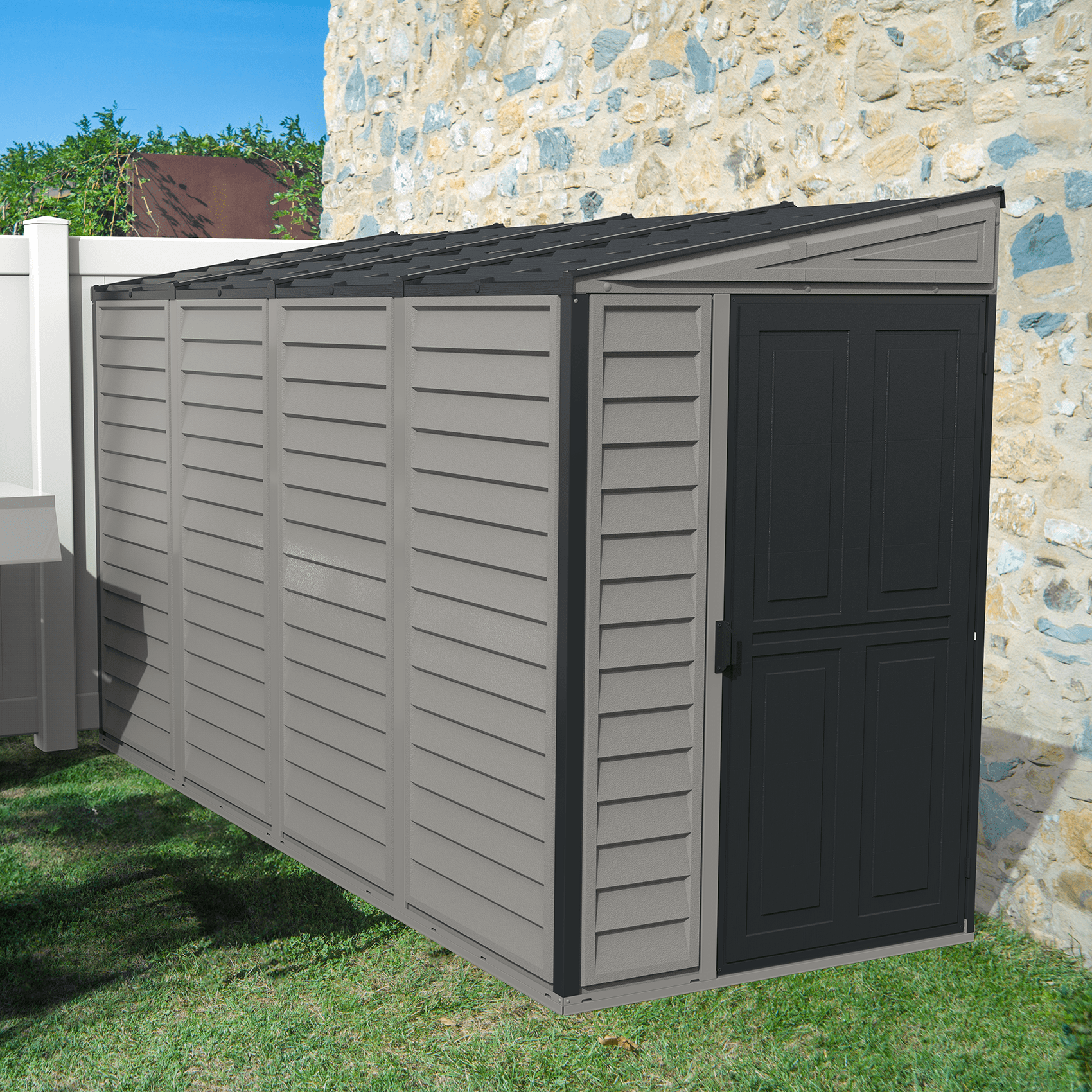 4 ft. W x 10 ft. D Plastic Storage Shed