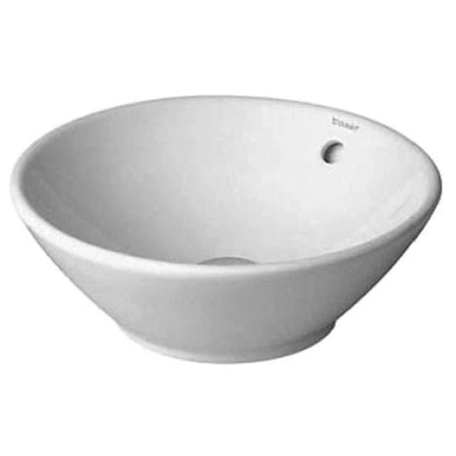Bacino Ceramic Circular Vessel Bathroom Sink with Overflow