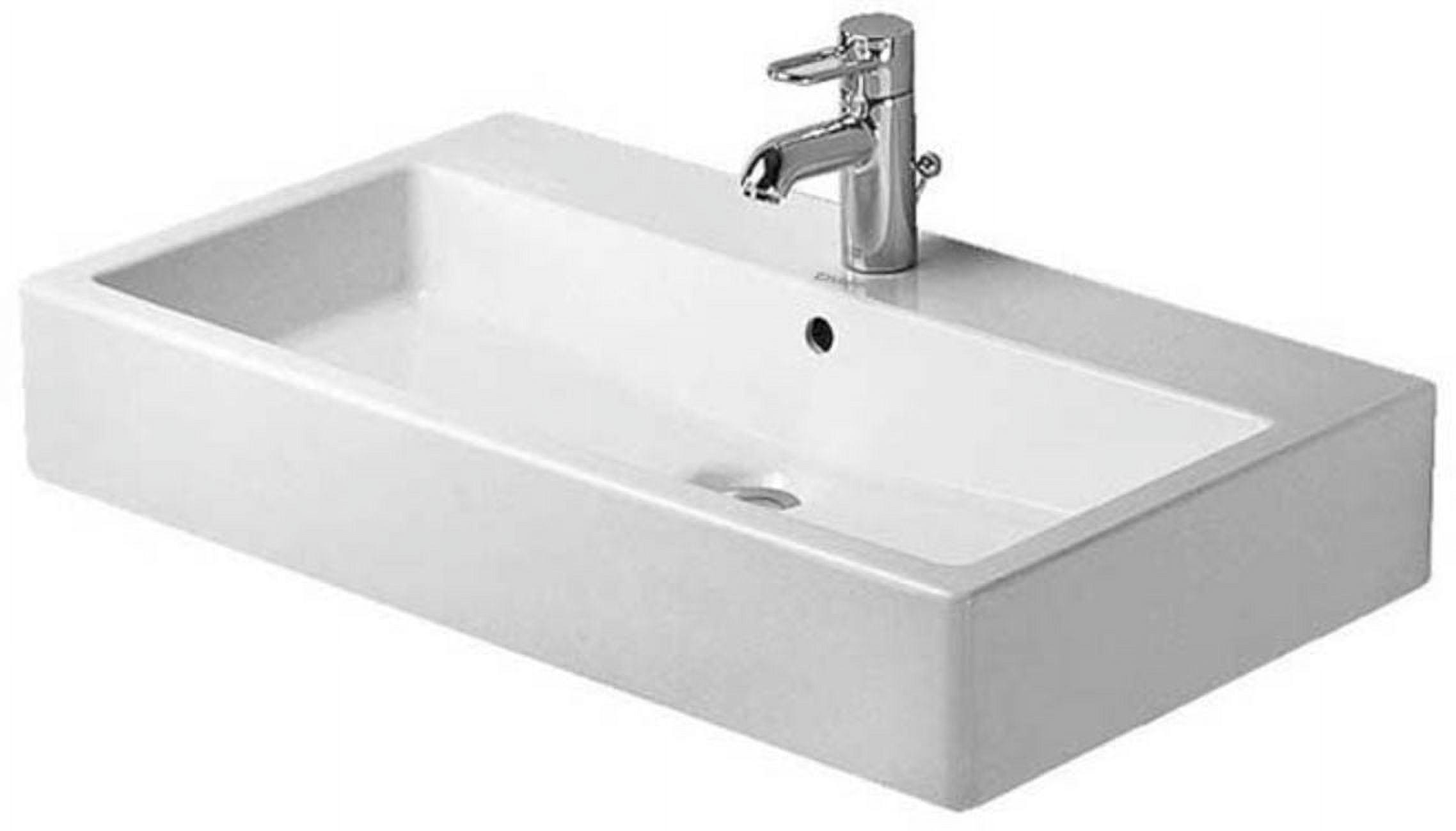 Vero Ceramic Rectangular Vessel Bathroom Sink with Overflow
