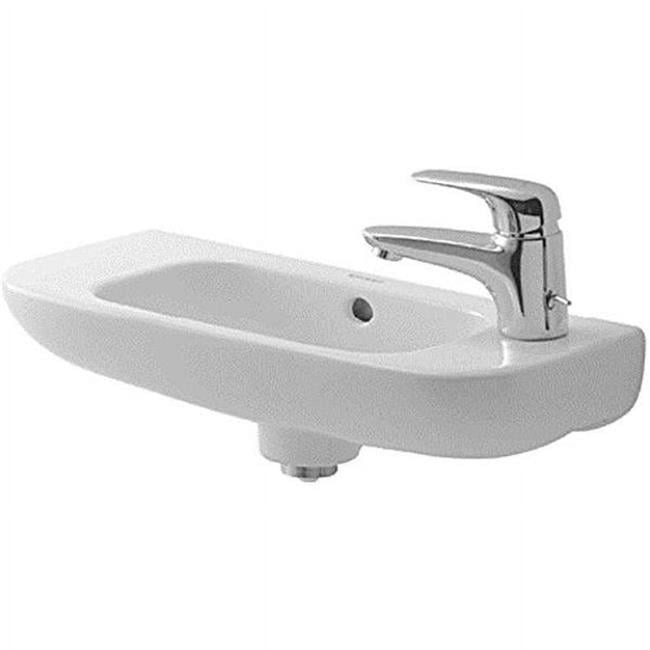 Durastyle Alpin White Ceramic Wall-Mount Bathroom Sink with Right Tap Hole