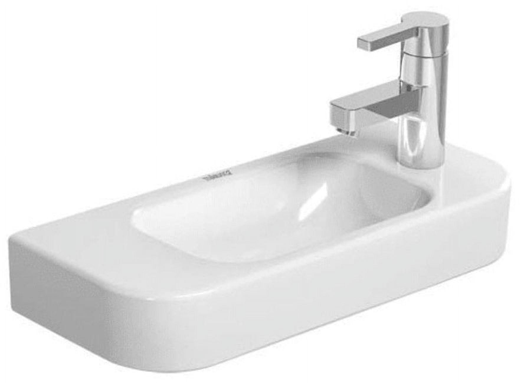 Happy D.2 Modern Ceramic 23" Wall-Mount Bathroom Sink in White