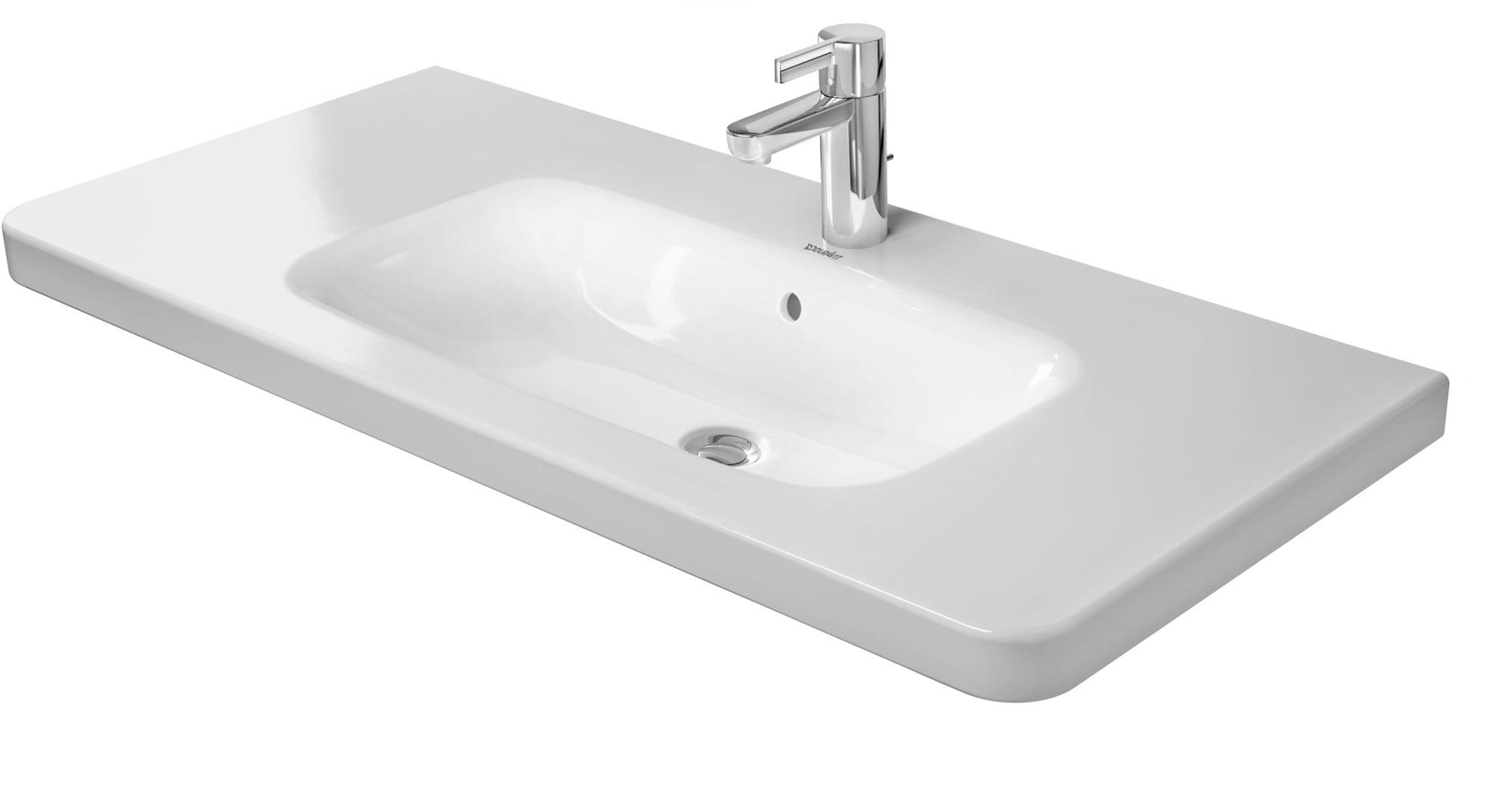 DuraStyle Ceramic 40" Wall Mount Bathroom Sink with Overflow