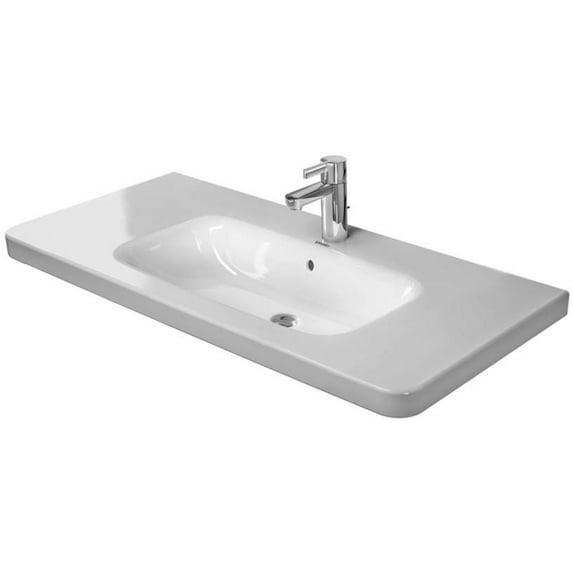 DuraStyle Ceramic 40" Wall Mount Bathroom Sink with Overflow