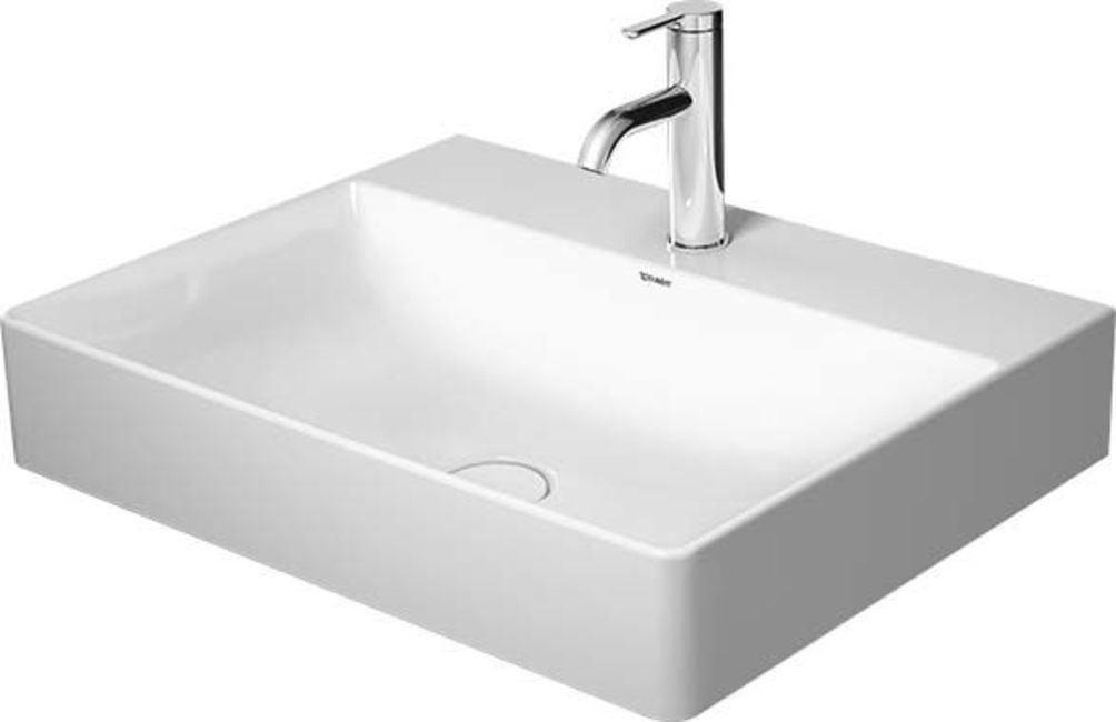 Sleek White Ceramic Wall-Mounted Vanity Sink with Glazed Underside