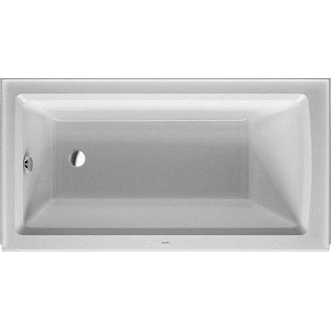 Architec 60" x 32" Alcove Soaking Bathtub with Left Drain (drain not included) - White