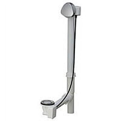 Elegant Chrome 3" Pop-Up Tub Drain with Overflow in Silver