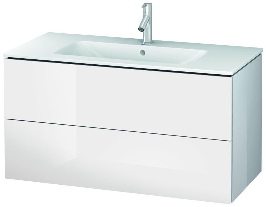 40.13'' White High Gloss Wall-Mounted Single Vanity