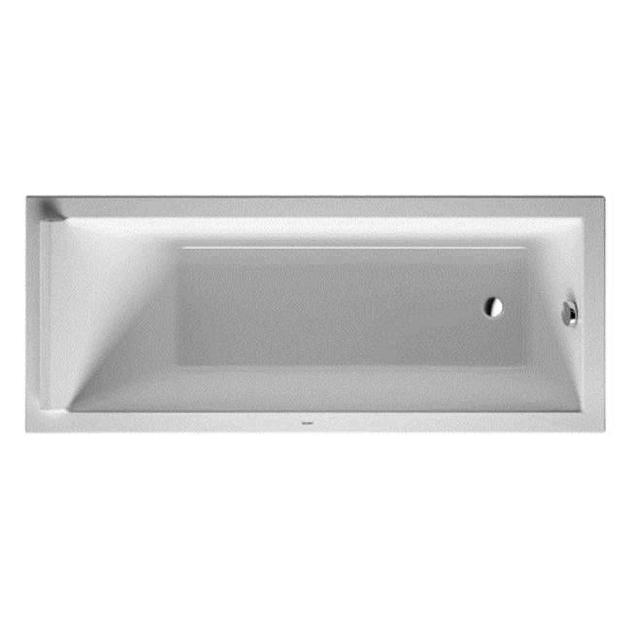 Starck 59" White Acrylic Drop-In Soaking Bathtub