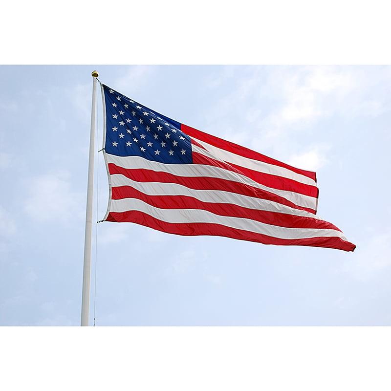 Durawavez Nylon Outdoor U.S. Flag with Heading & Grommets, 2' x 3'