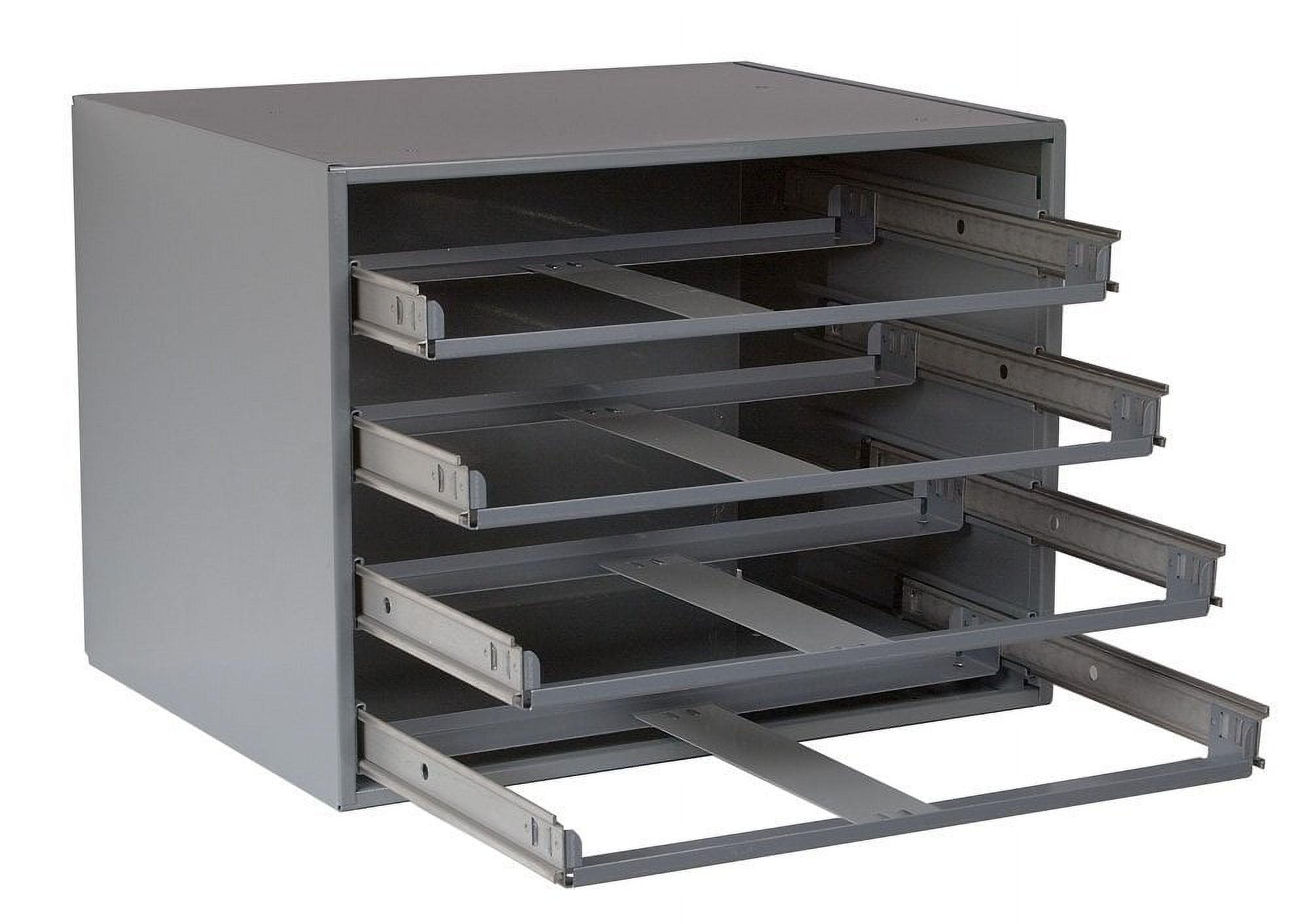 Durham Gray Steel 4-Drawer Industrial Slide Rack