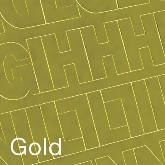 Duro Permanent Adhesive Vinyl Letters & Numbers 2" 167/Pkg-Gold