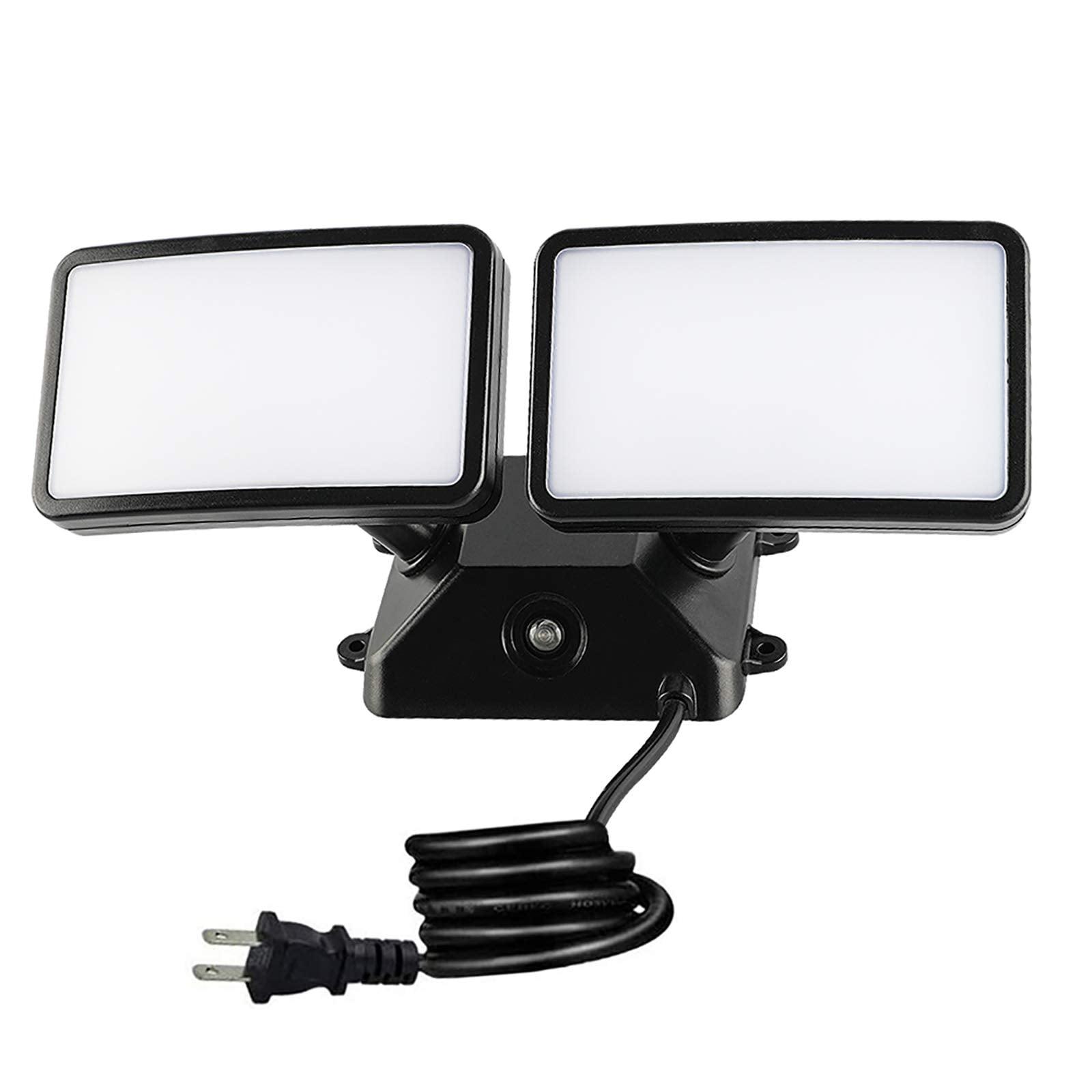 Black Adjustable Dusk to Dawn LED Security Flood Light