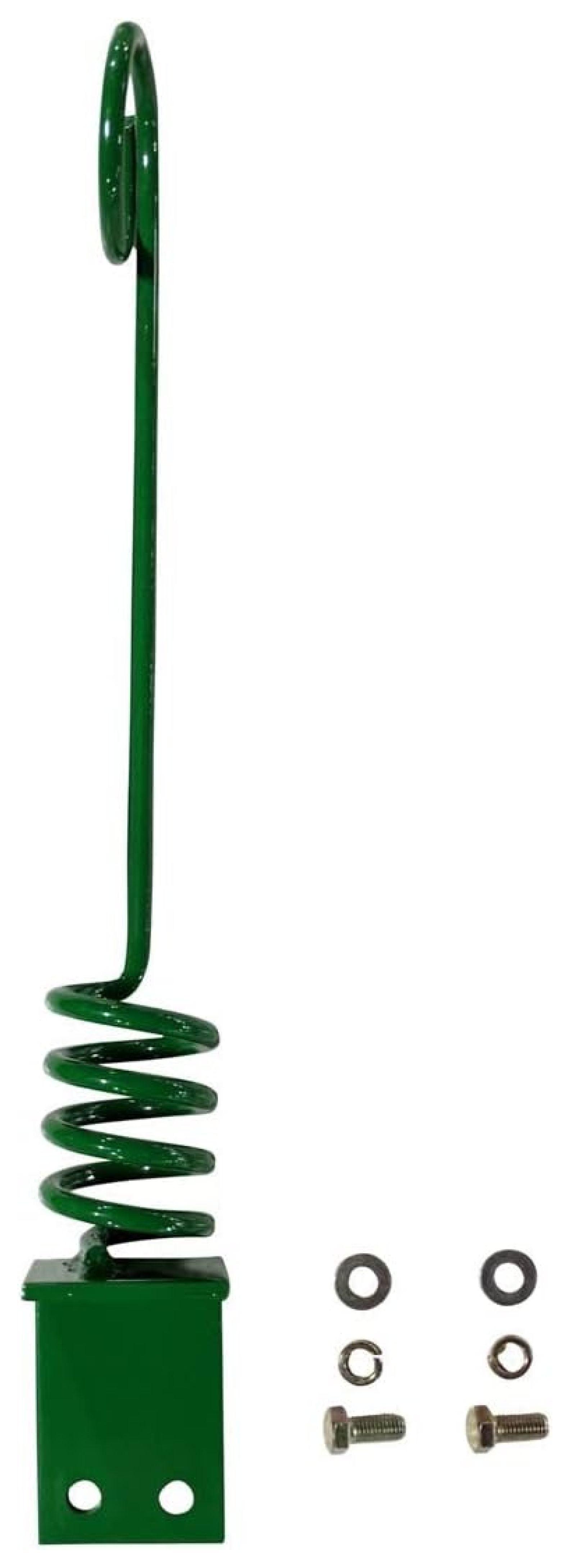 Green Steel Bolt-On Hose Hanger with Mounting Hardware