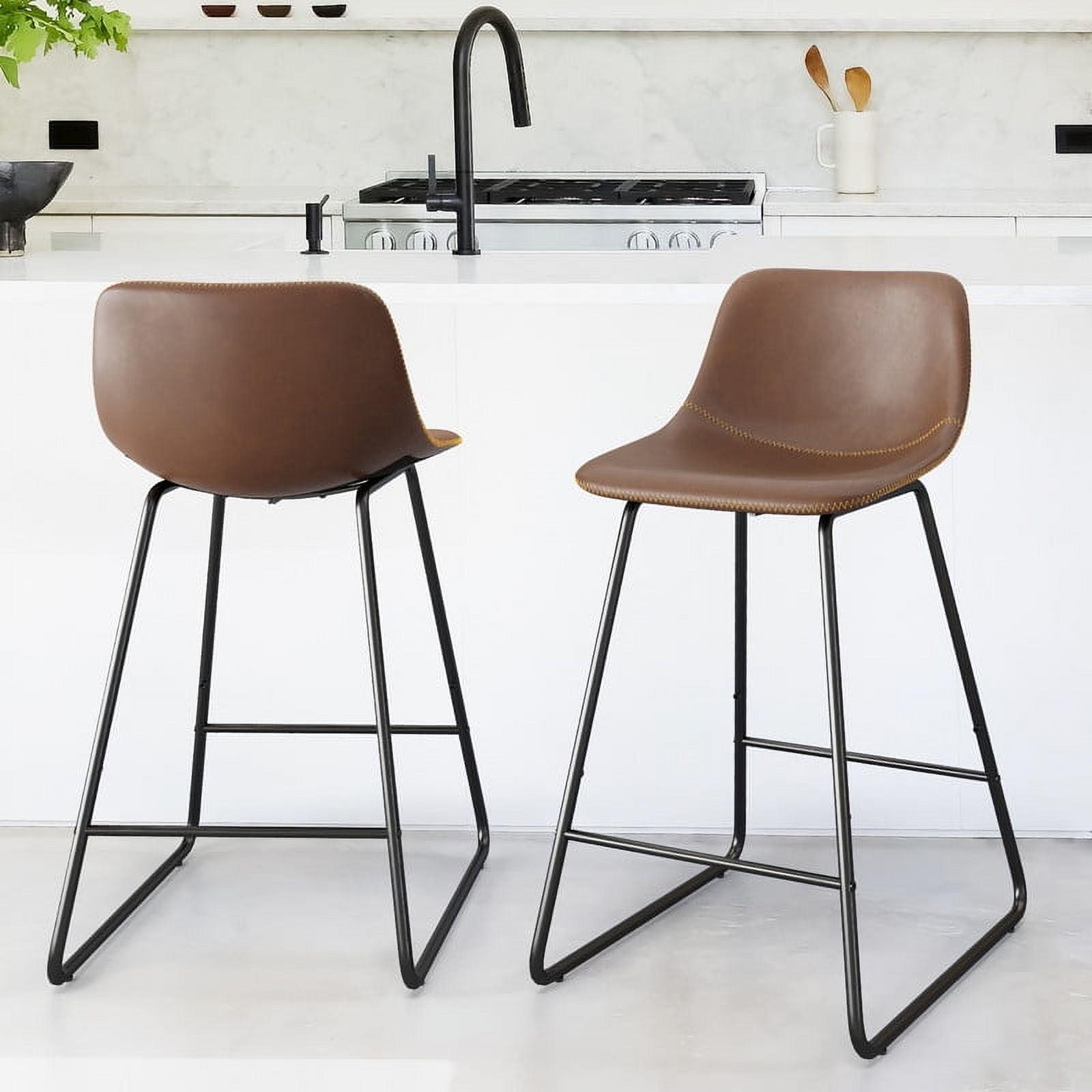 Ardra Upholstered Counter Stool with Metal Frame