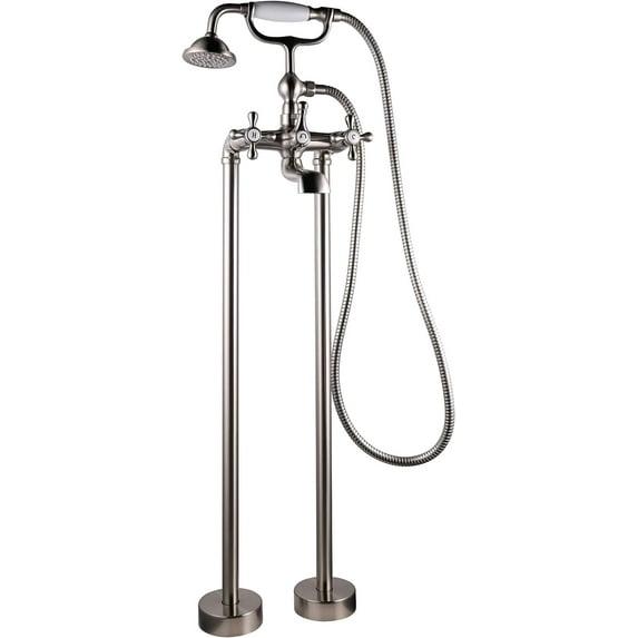 Tahoe 2 Handle Floor Clawfoot Tub Faucet with Diverter